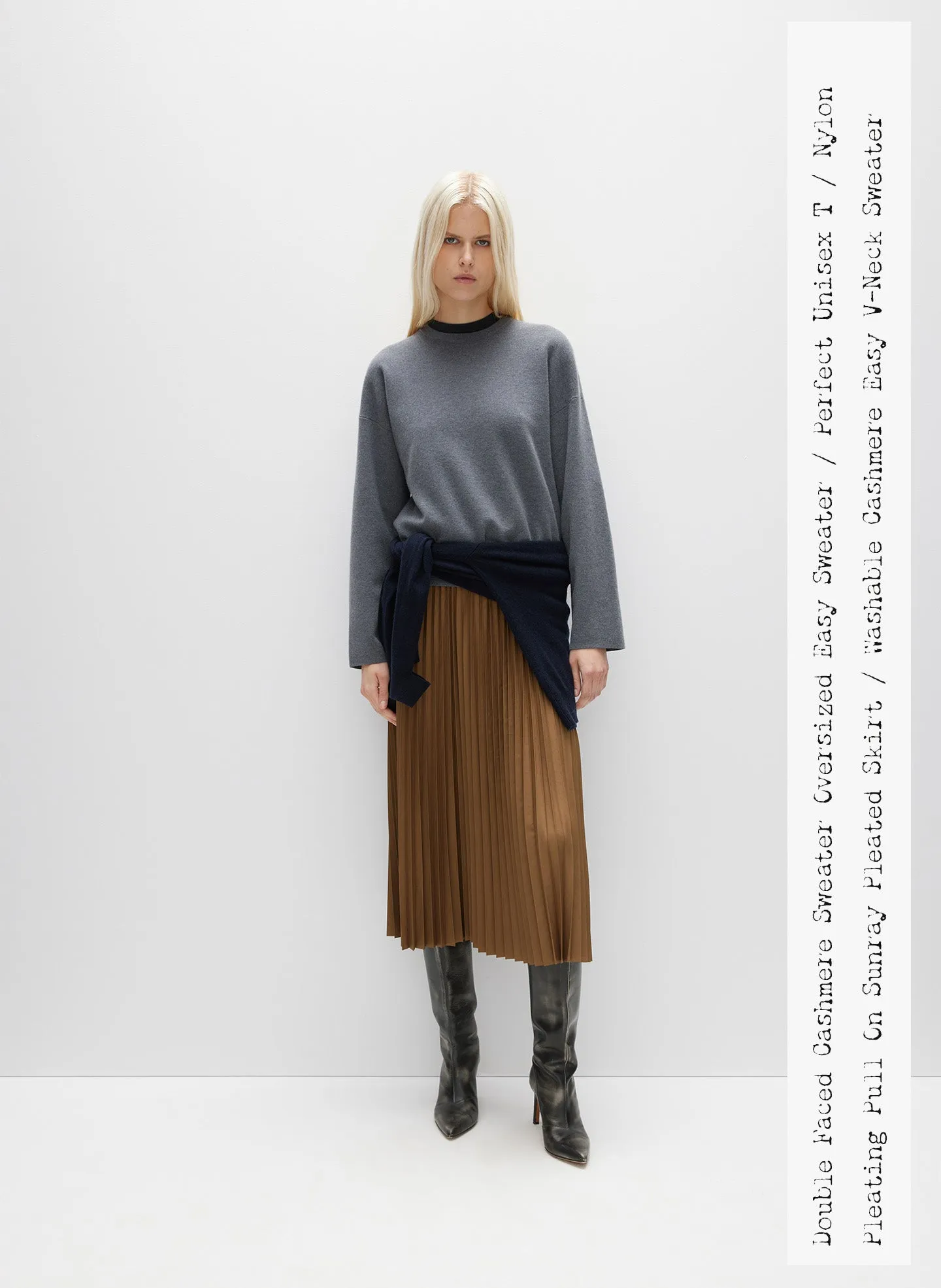 Nylon Pleating Sunray Pull On Skirt sold by Tibi product image thumbnail 2