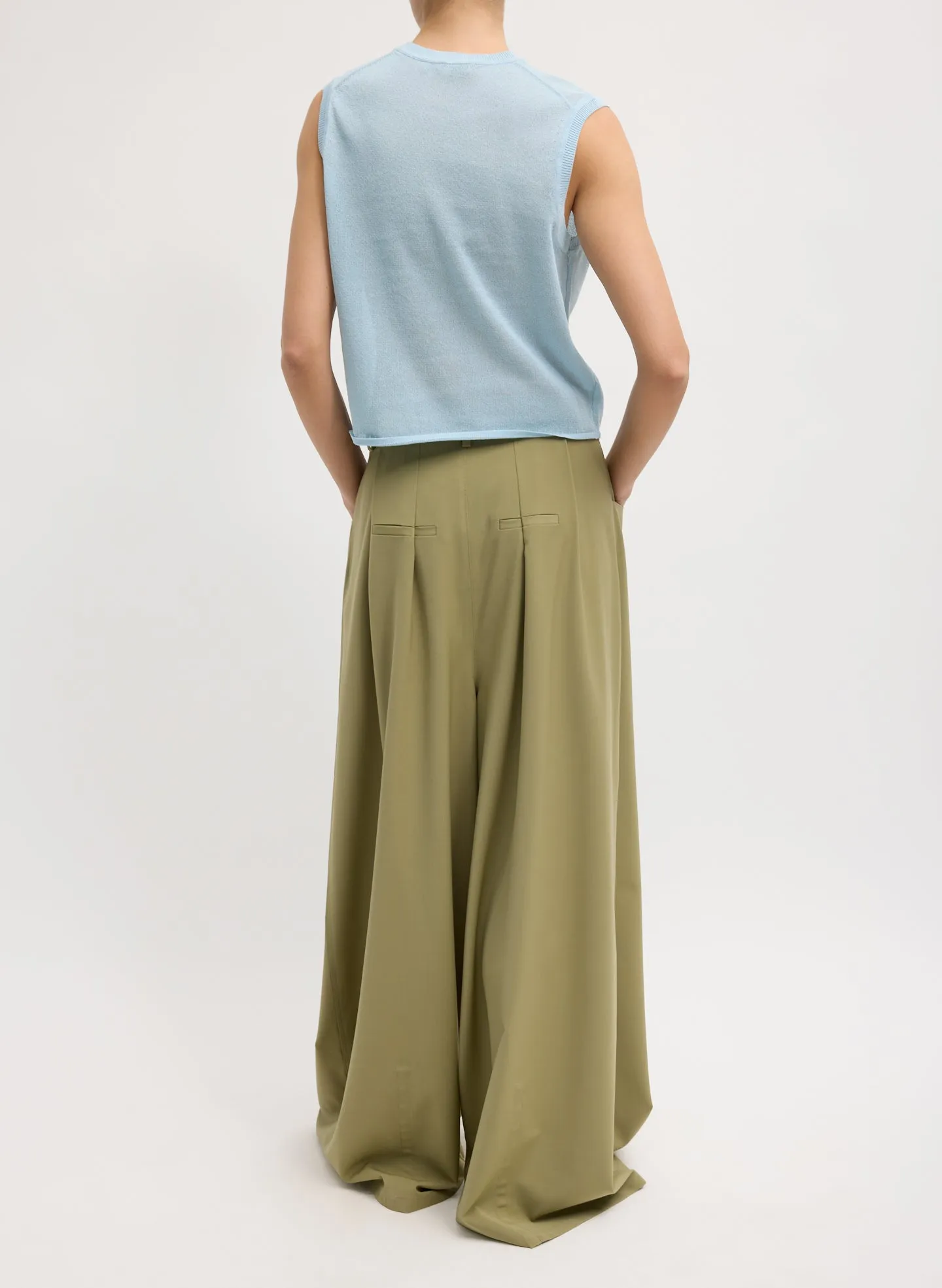 Tropical Wool Walker Wide Leg Pant sold by Tibi product image thumbnail 3