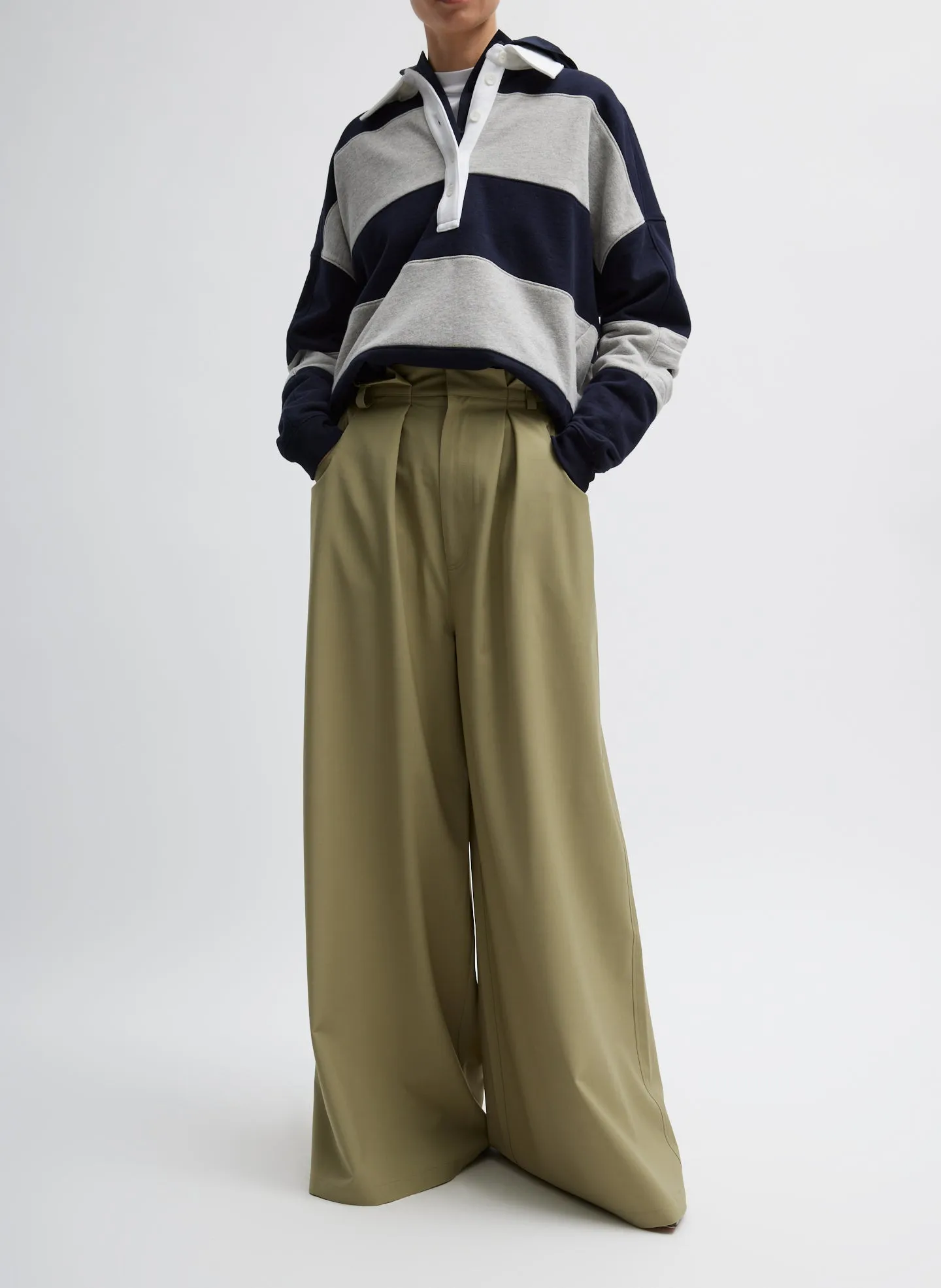 Tropical Wool Walker Wide Leg Pant sold by Tibi product image thumbnail 4