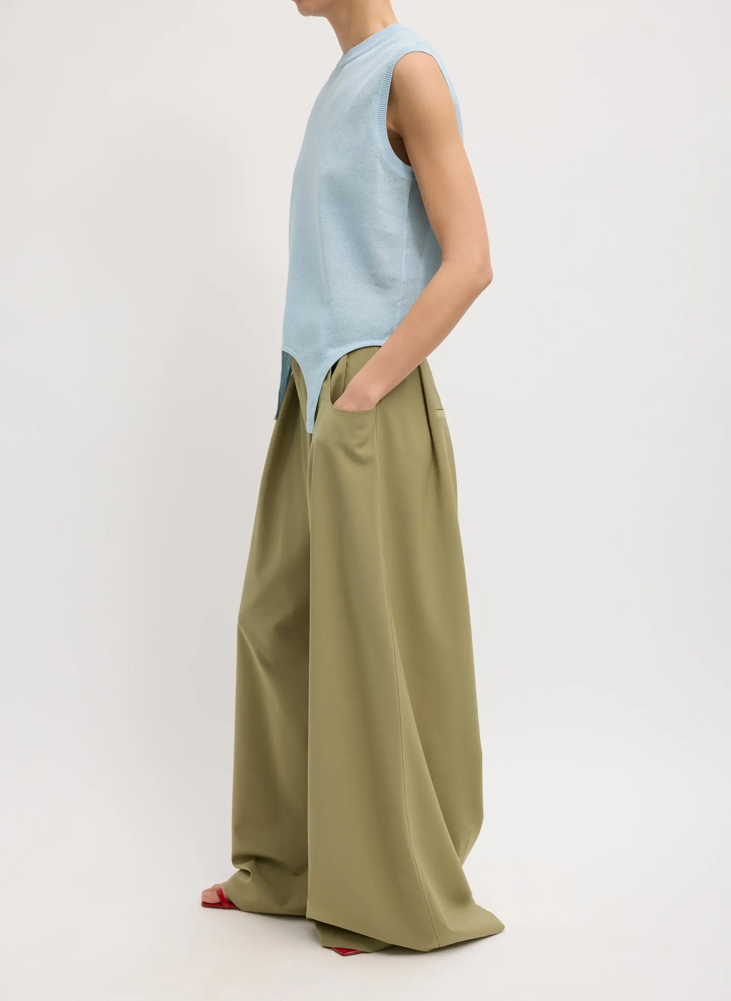 Tropical Wool Walker Wide Leg Pant sold by Tibi product image thumbnail 2