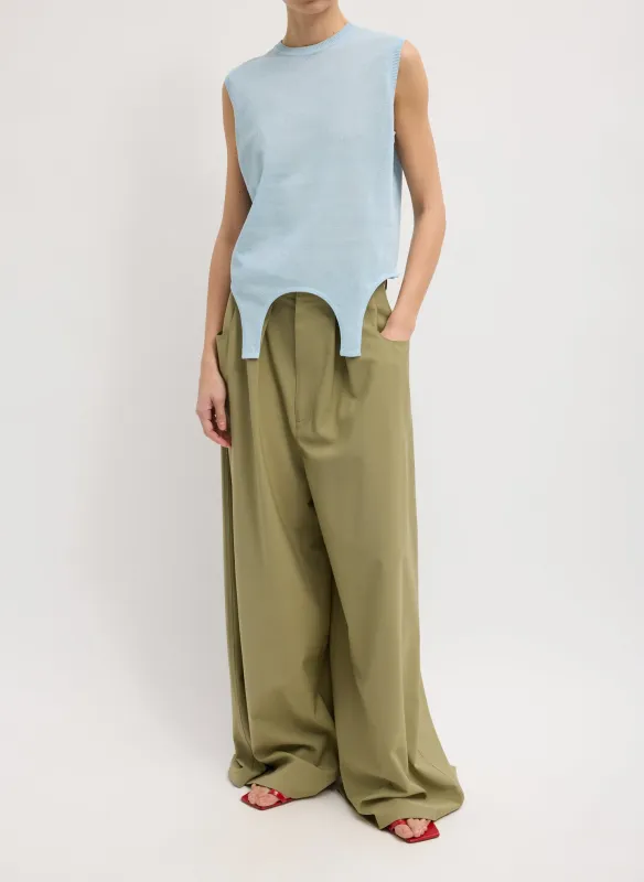 Tropical Wool Walker Wide Leg Pant made by Tibi