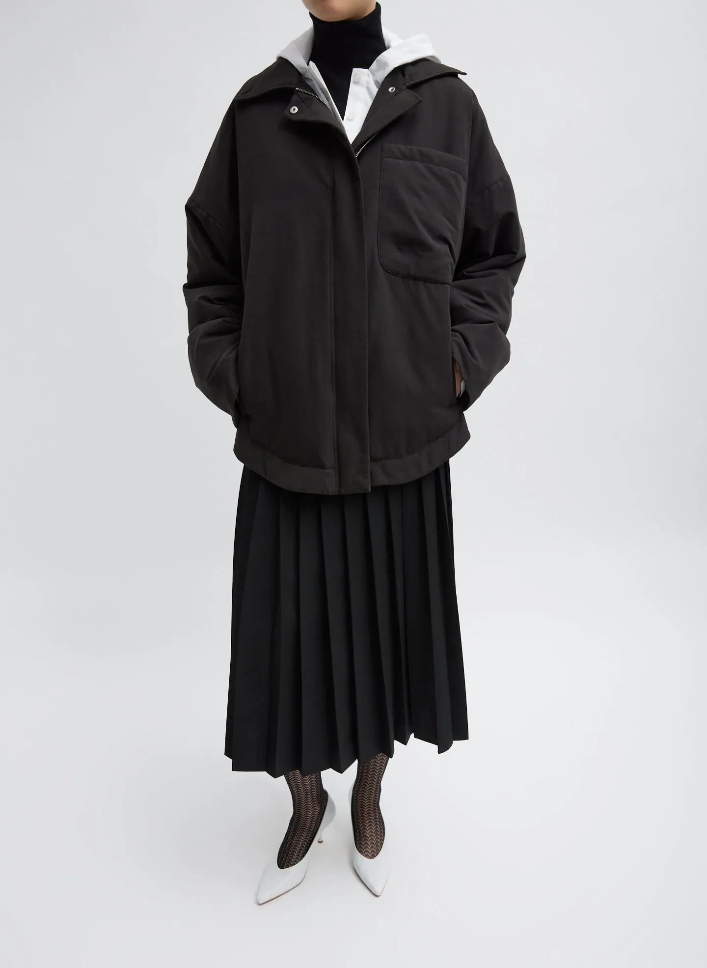 Clyde Padding Shirt Jacket sold by Tibi