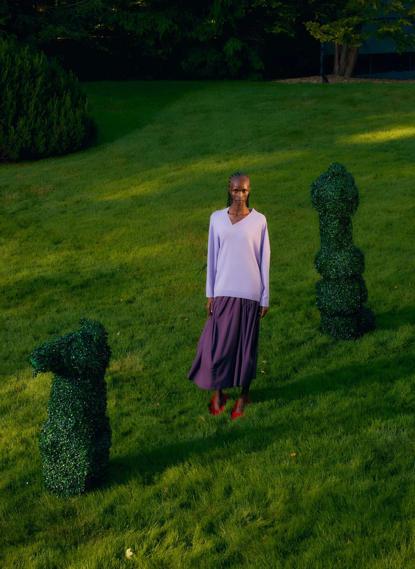 Shirred Nylon Paneled Skirt sold by Tibi product image thumbnail 2