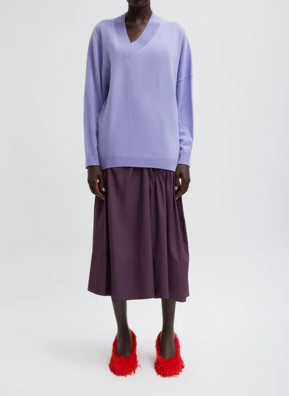 Shirred Nylon Paneled Skirt made by Tibi