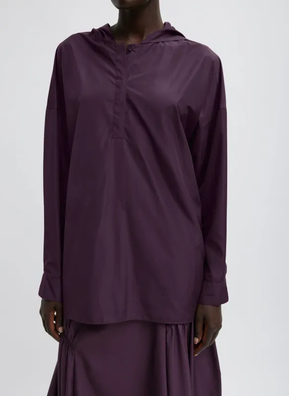 Shirred Nylon Hoodie With Cocoon Back made by Tibi