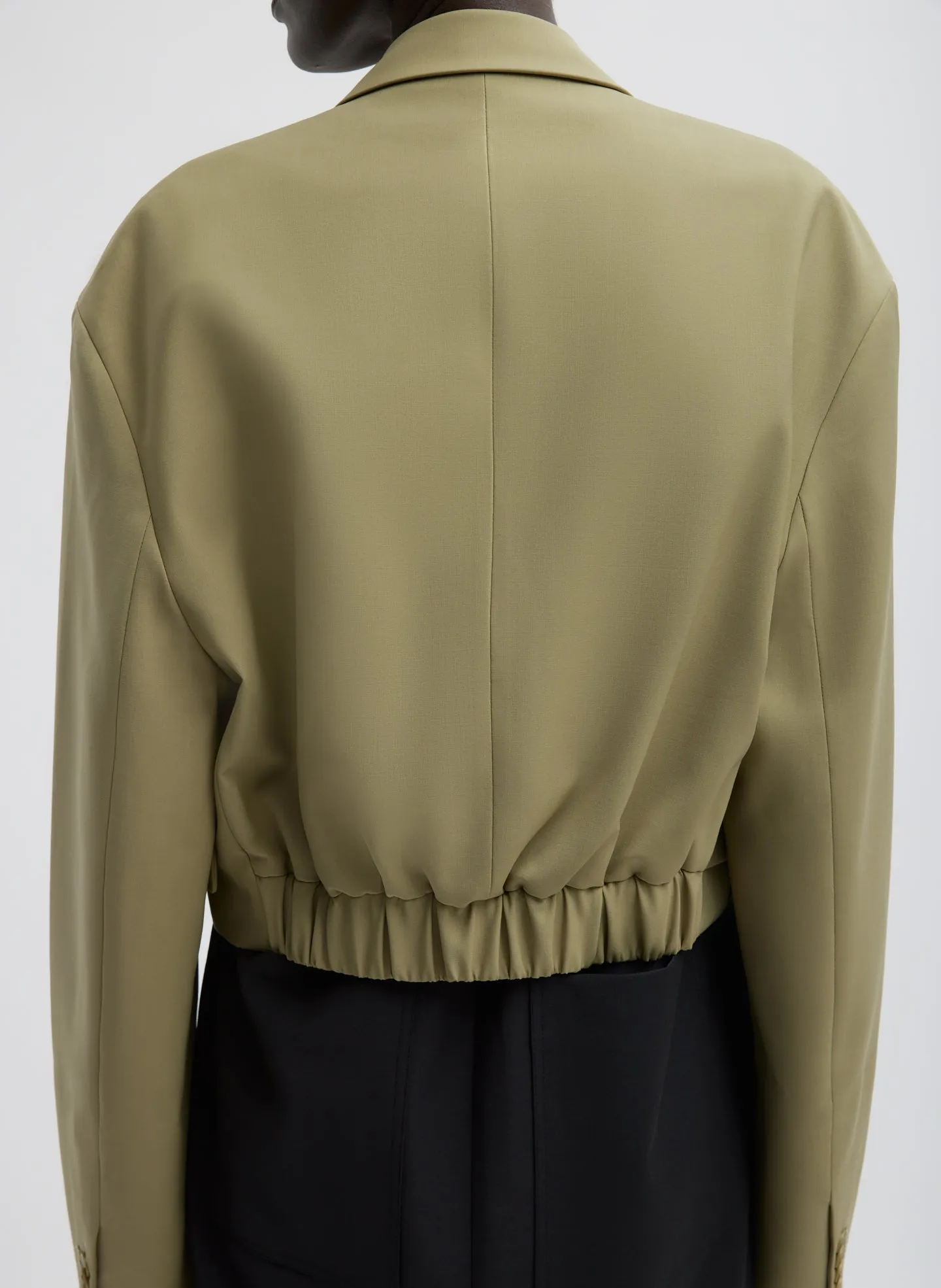 Tropical Wool Cropped Bomber Blazer sold by Tibi product image thumbnail 2