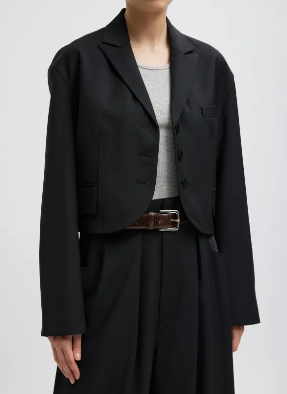 Tropical Wool Cropped Bomber Blazer sold by Tibi