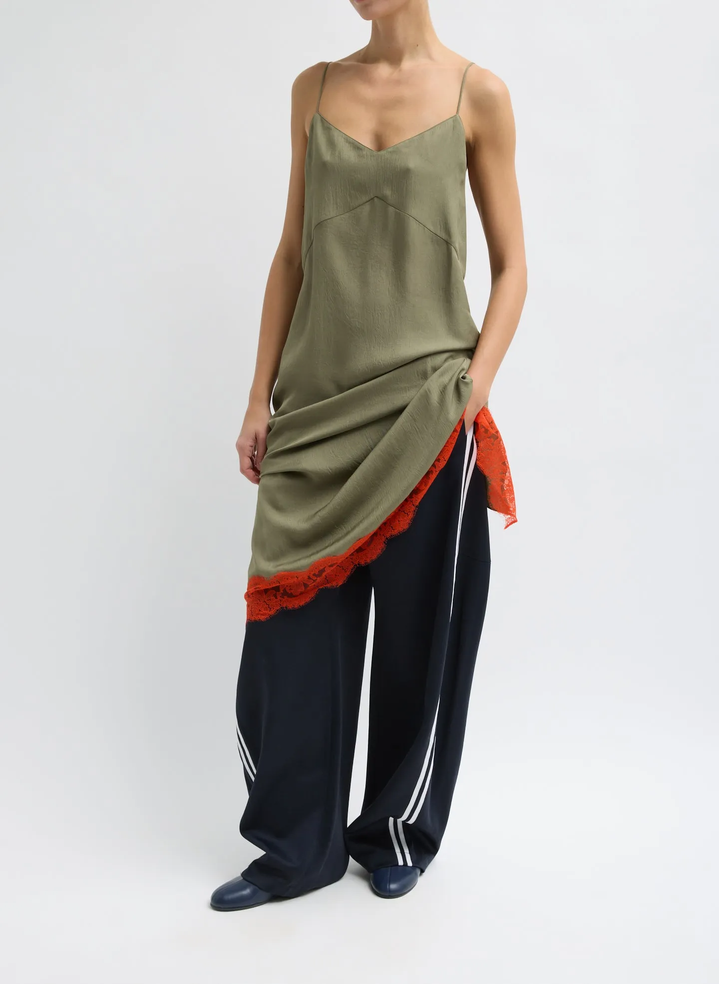 Lace Applique Slip Dress sold by Tibi