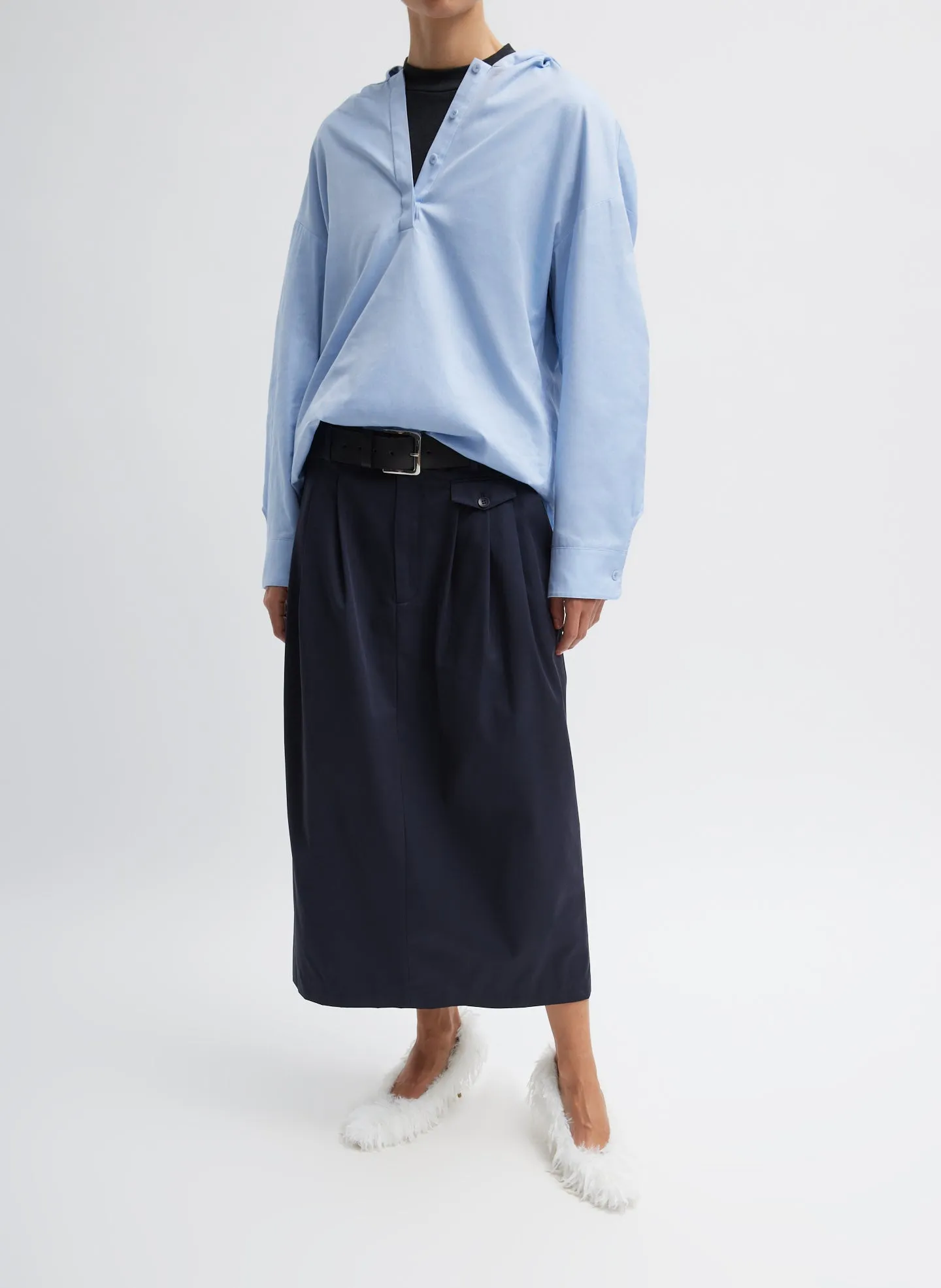 Bio Twill Triple Pleat Skirt sold by Tibi product image thumbnail 5