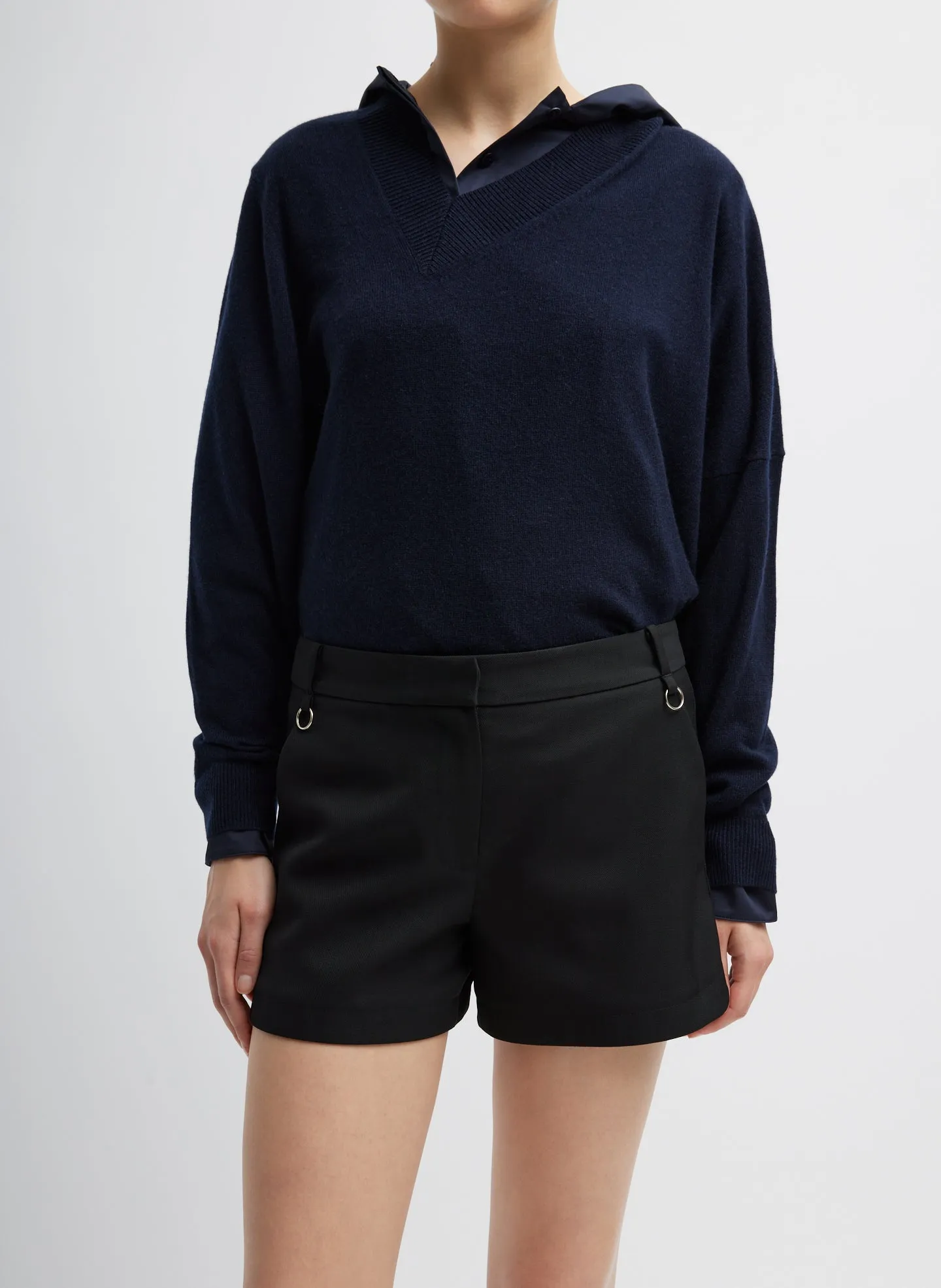Washable Cashmere Warp V-Neck Pullover sold by Tibi