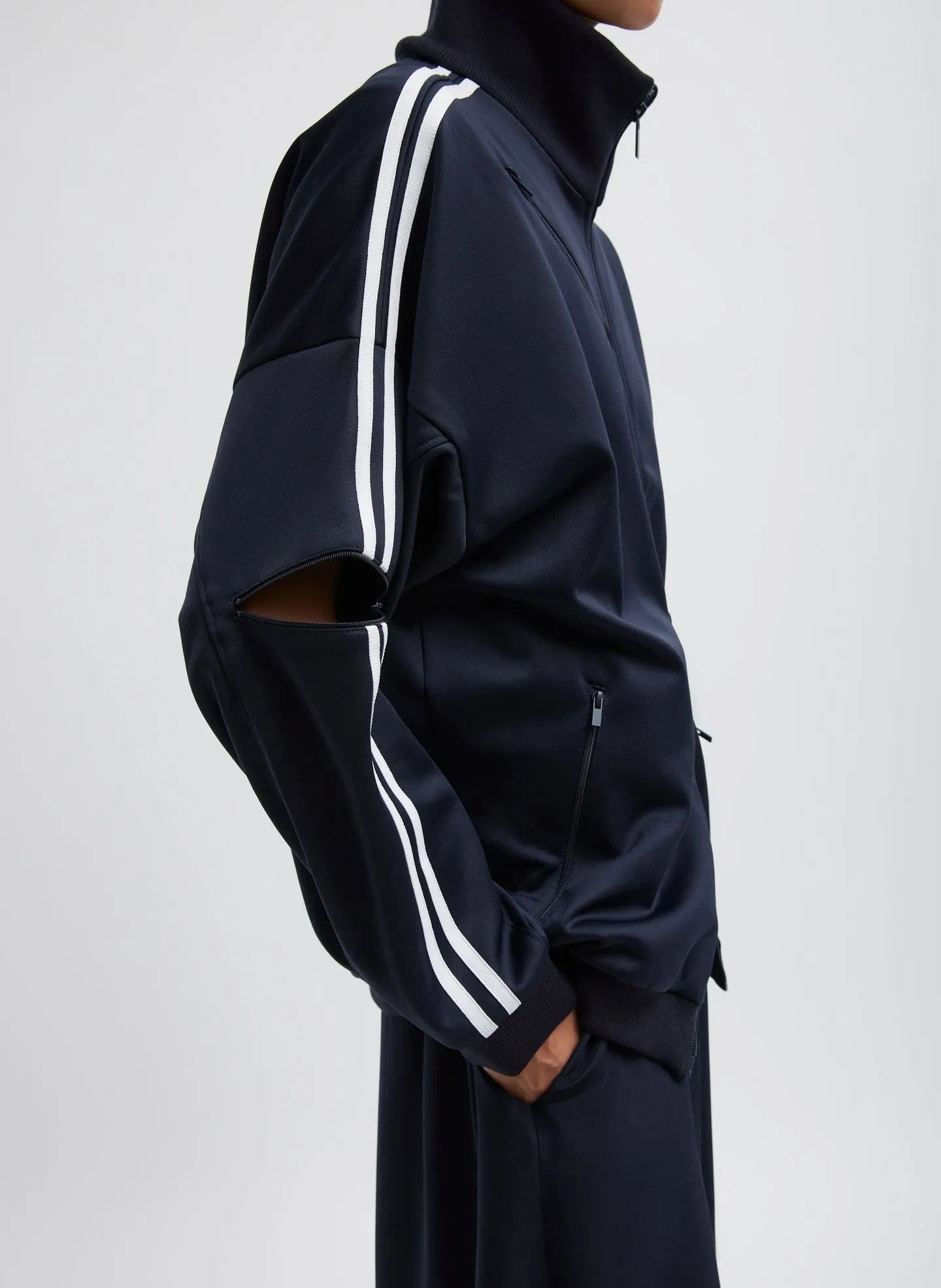 Active Knit Zipper Detailed Track Jacket sold by Tibi product image thumbnail 3