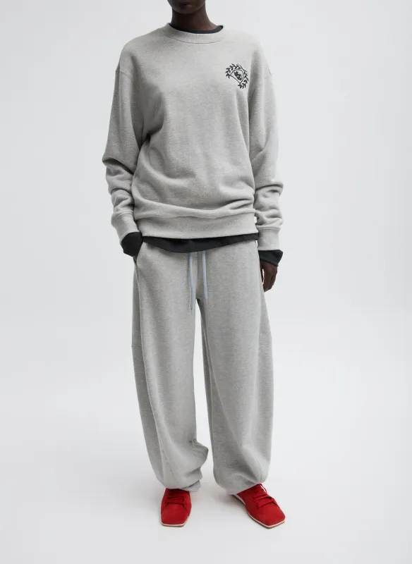 Embroidered Patch Sweatshirt made by Tibi