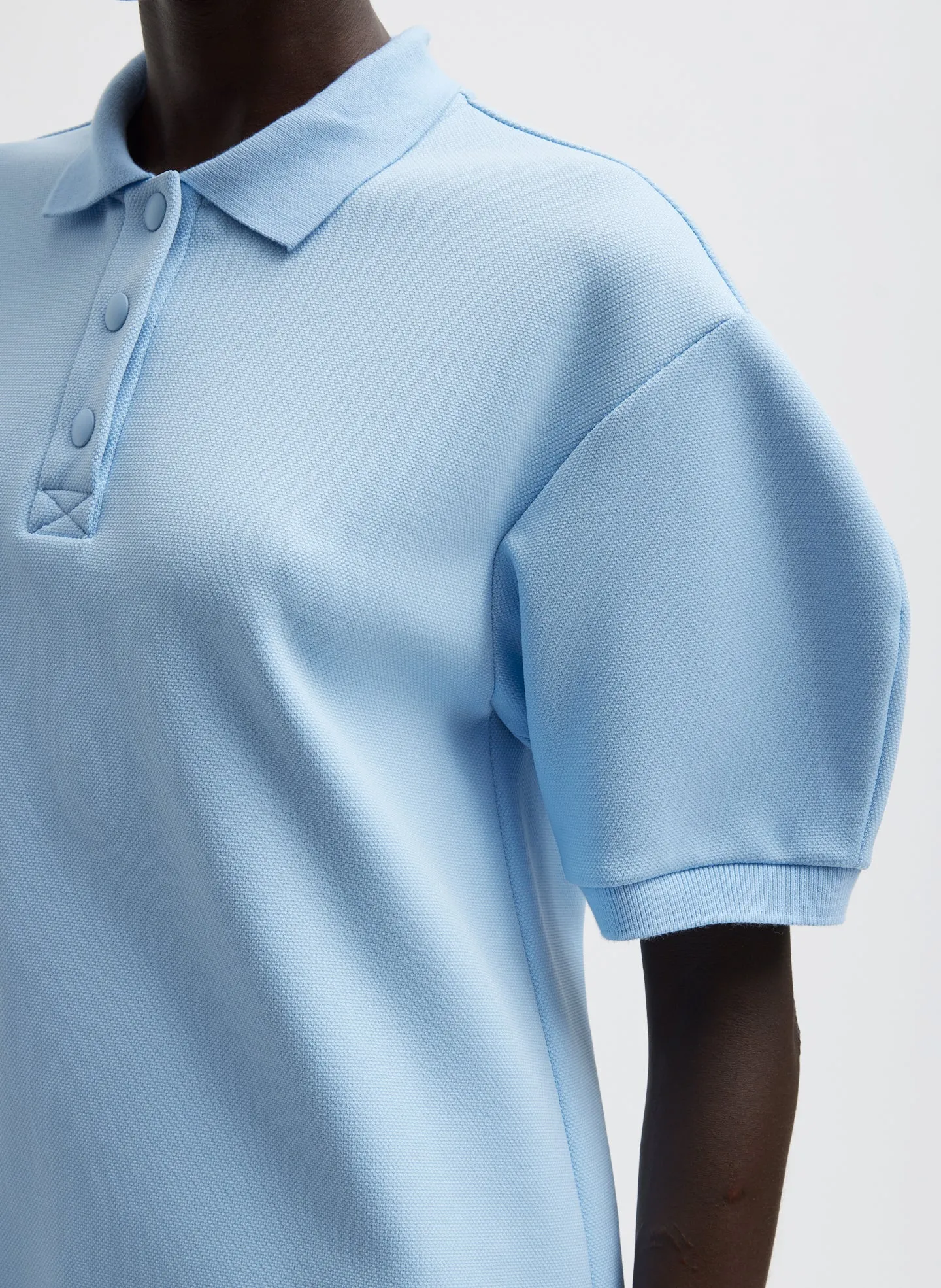 Luxe Pique Polo Shirt sold by Tibi product image thumbnail 2