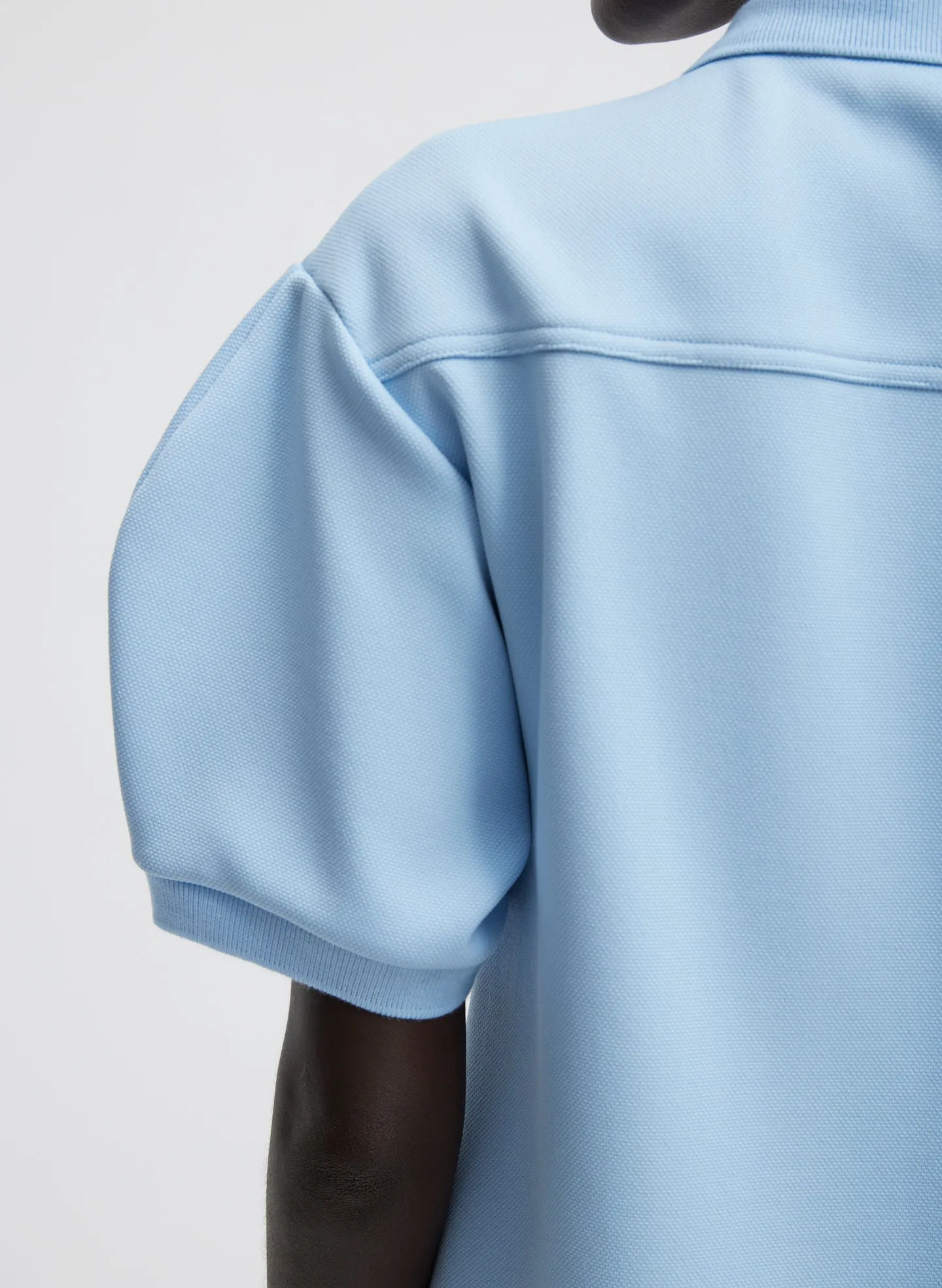 Luxe Pique Polo Shirt sold by Tibi product image thumbnail 3