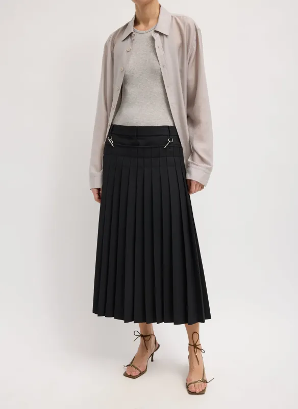 Grain De Poudre Convertible Pleated Skirt made by Tibi