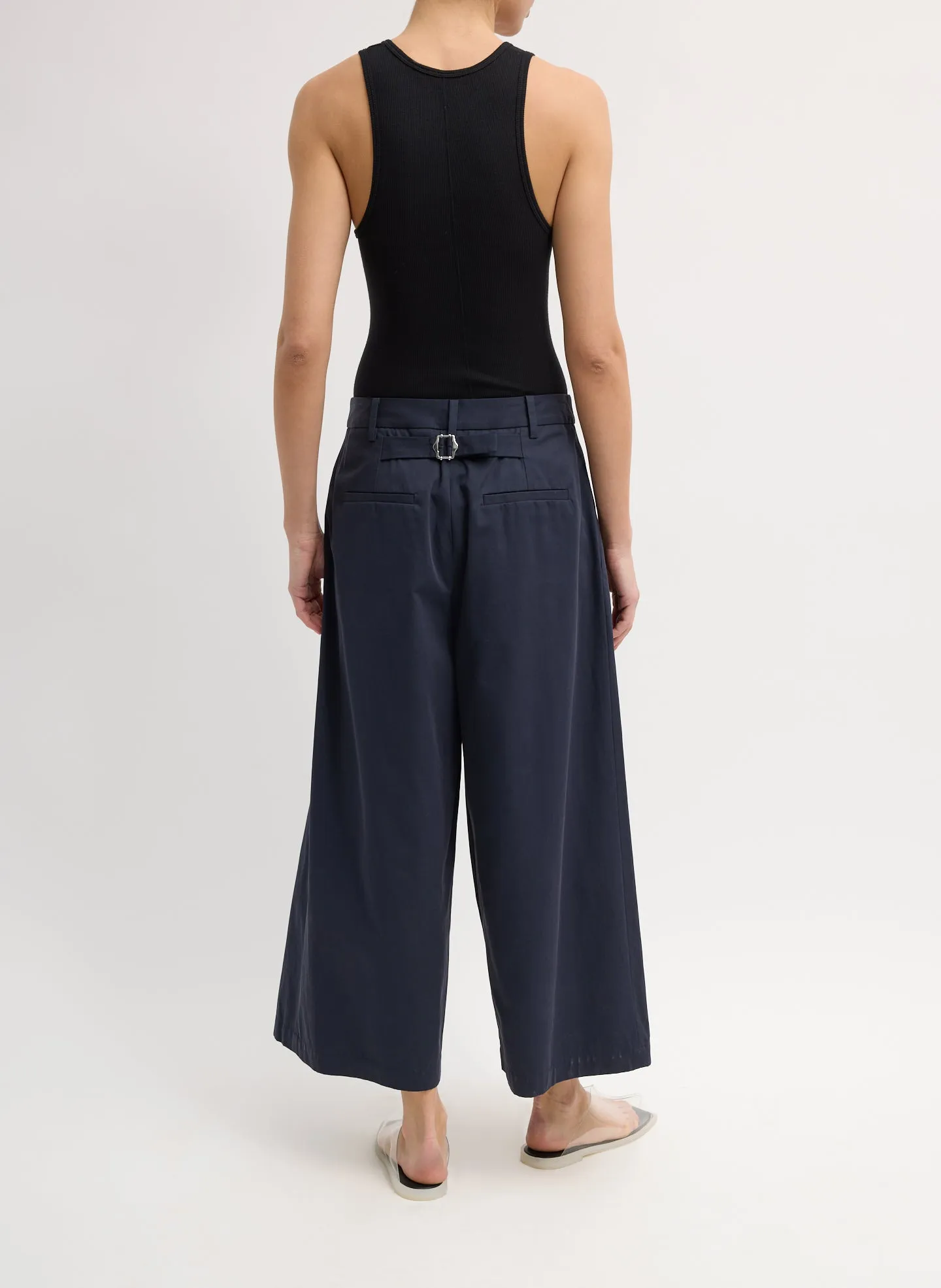 Bio Twill Triple Pleat Cropped Pant sold by Tibi product image thumbnail 4