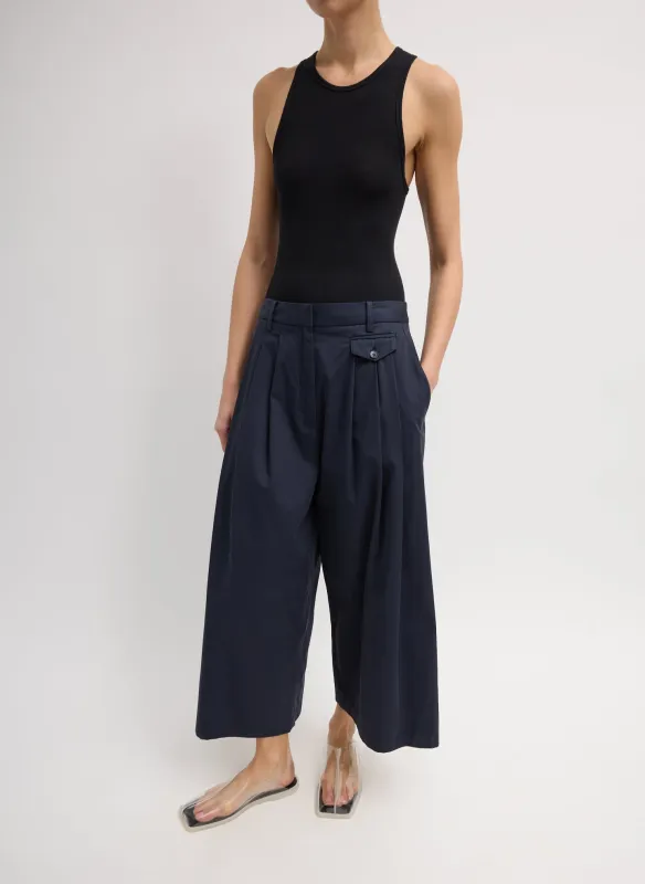 Bio Twill Triple Pleat Cropped Pant made by Tibi