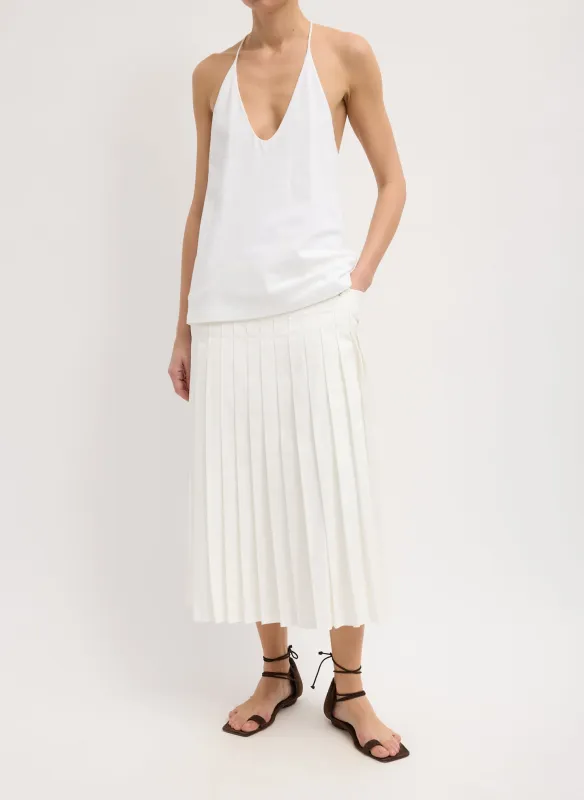 Chino Convertible Pleated Skirt made by Tibi