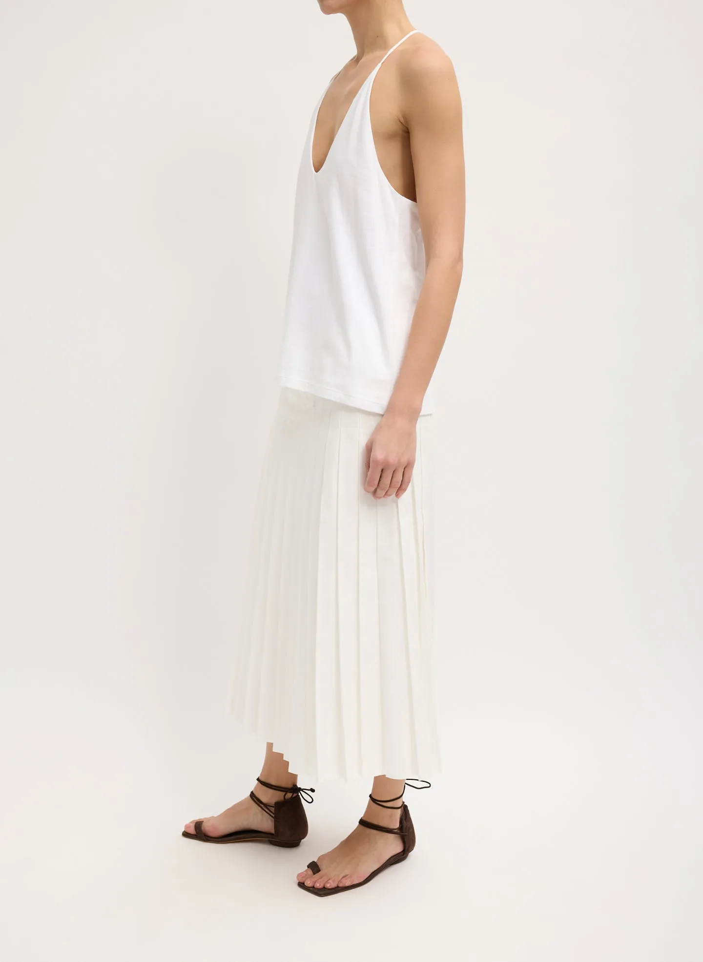 Chino Convertible Pleated Skirt sold by Tibi product image thumbnail 2