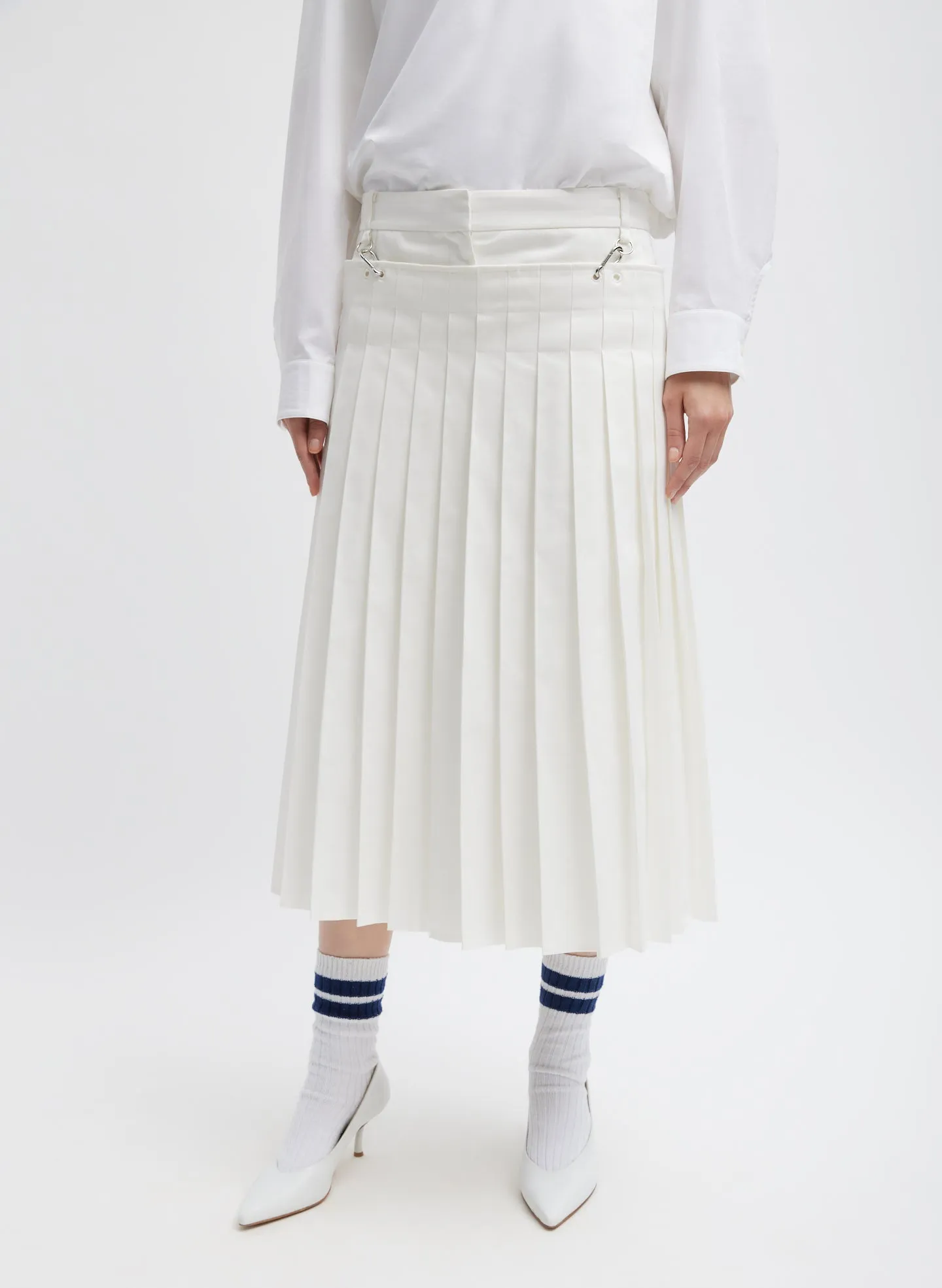 Chino Convertible Pleated Skirt sold by Tibi product image thumbnail 4