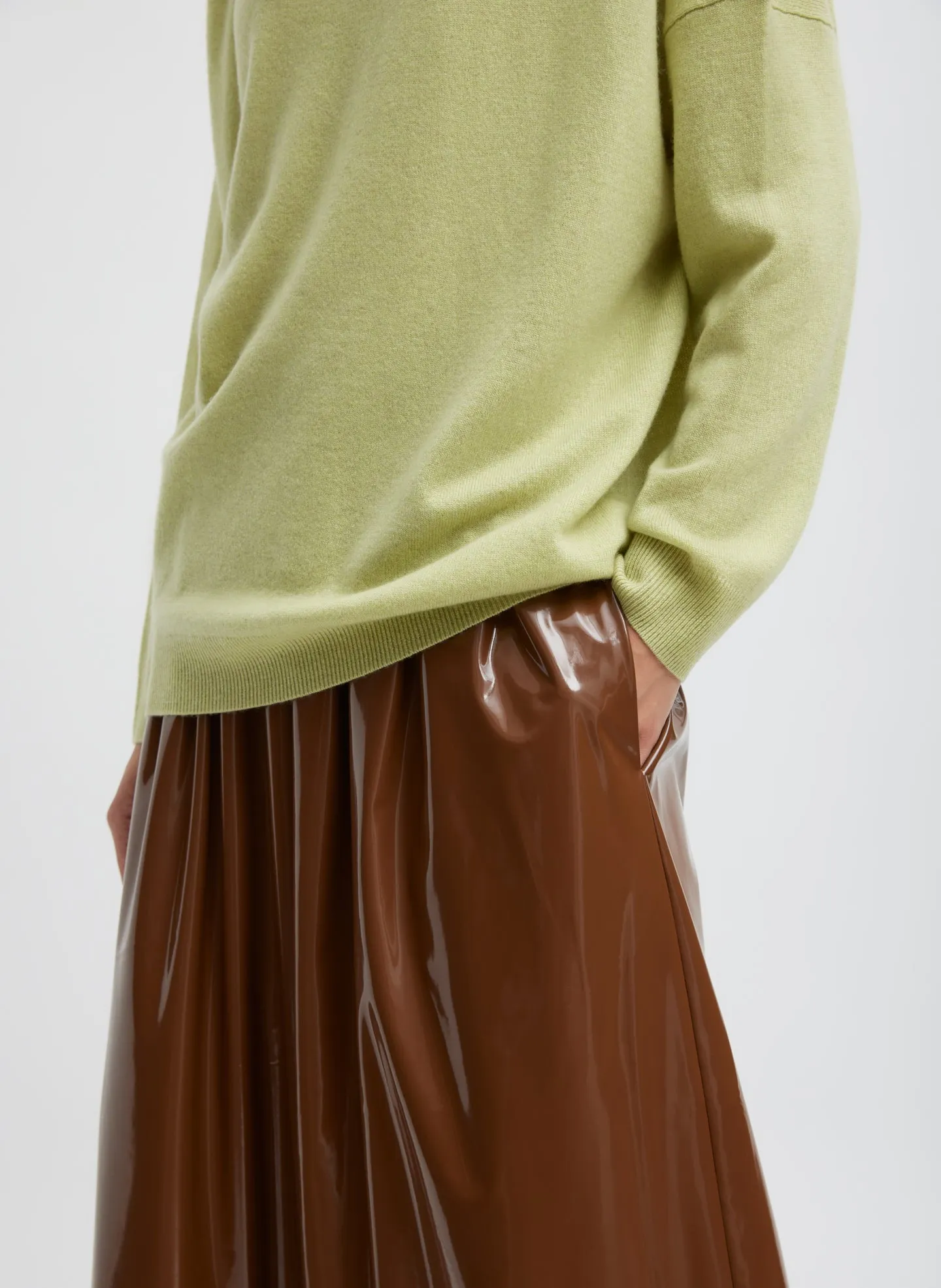 Washable Cashmere Warp V-Neck Pullover sold by Tibi product image thumbnail 4