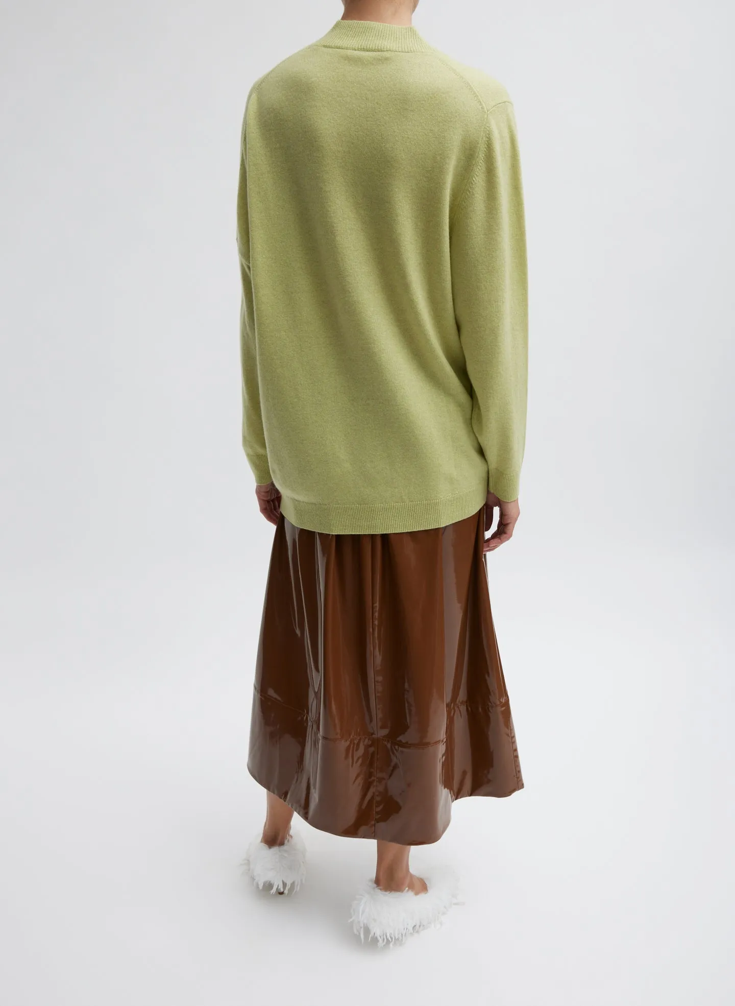 Washable Cashmere Warp V-Neck Pullover sold by Tibi product image thumbnail 5