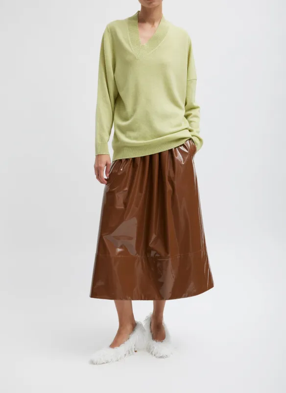 Washable Cashmere Warp V-Neck Pullover sold by Tibi
