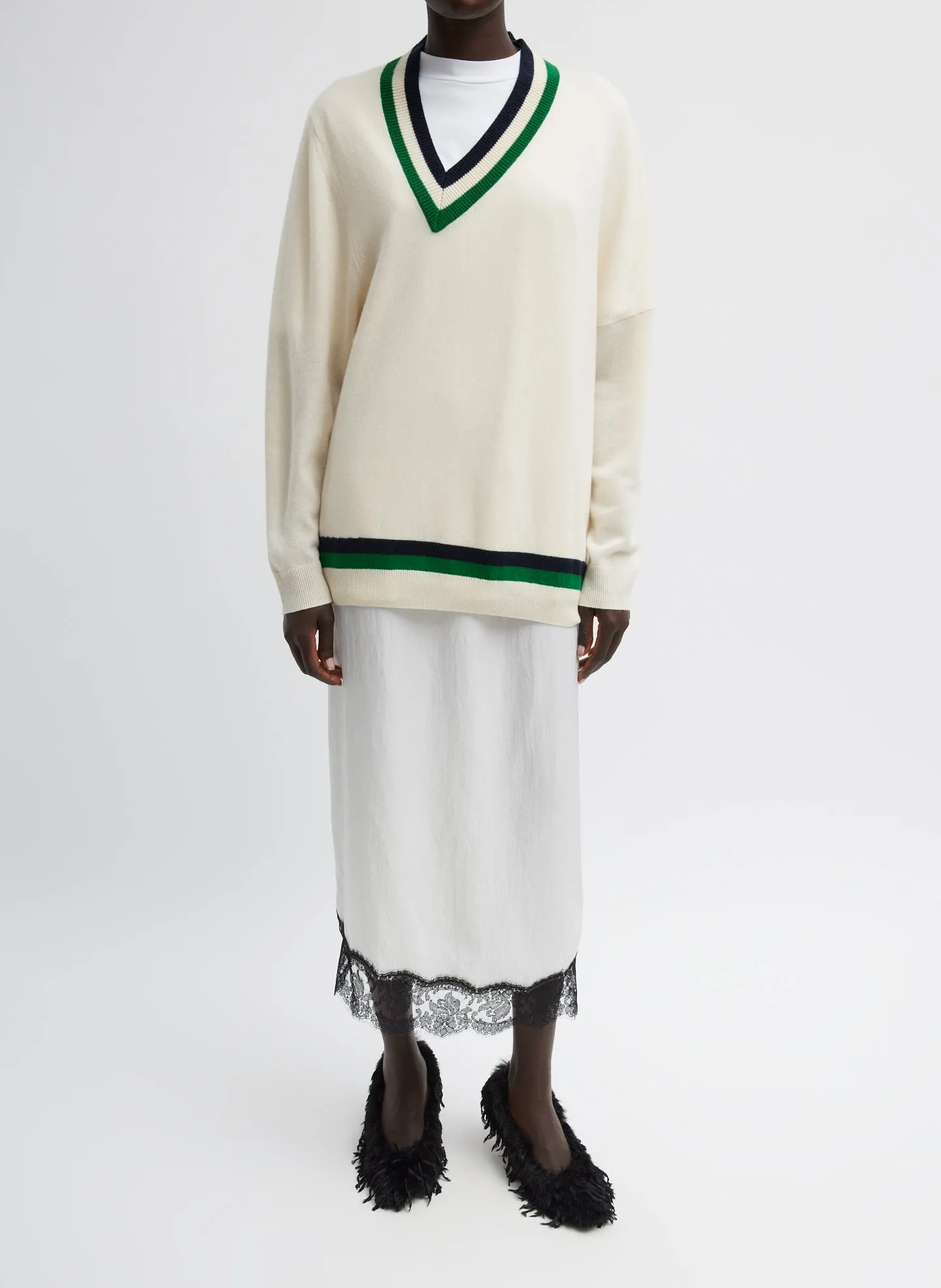 Lace Applique Slip Skirt sold by Tibi product image thumbnail 3