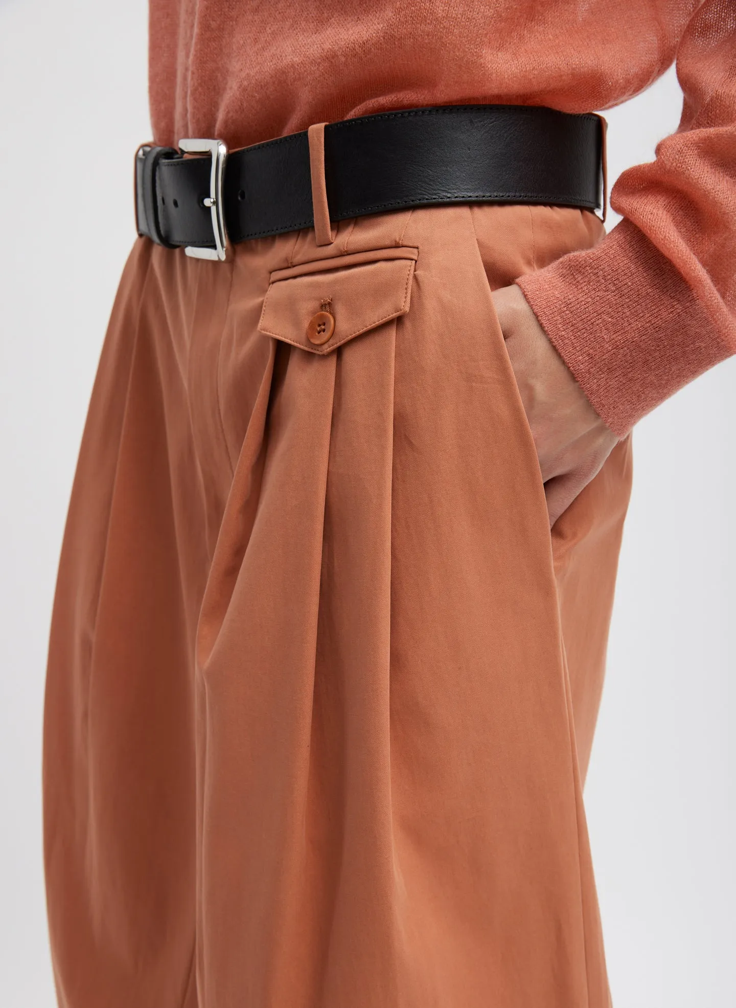 Bio Twill Triple Pleat Skirt sold by Tibi product image thumbnail 3