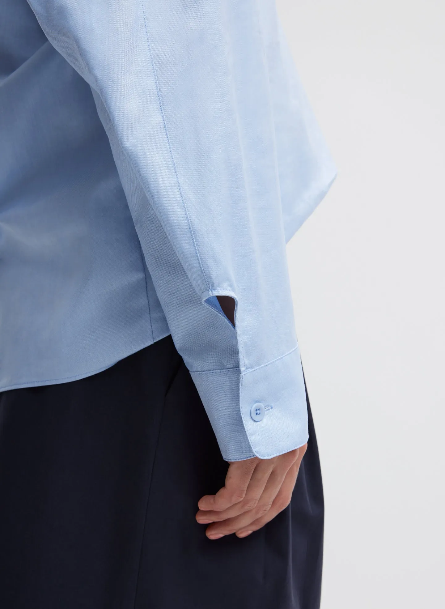 Oxford Shirting Hooded Shirt sold by Tibi product image thumbnail 2