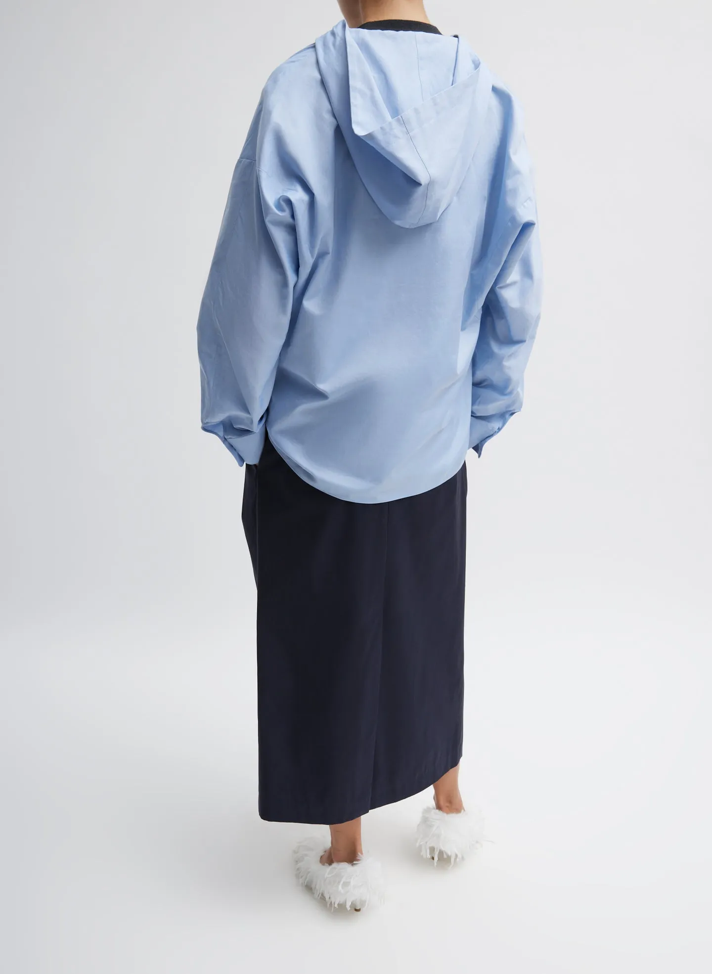 Oxford Shirting Hooded Shirt sold by Tibi product image thumbnail 5