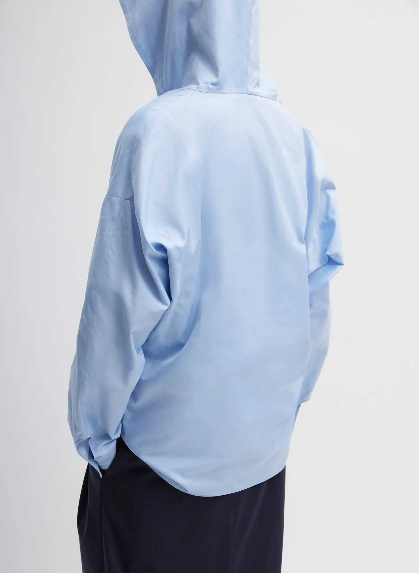 Oxford Shirting Hooded Shirt sold by Tibi product image thumbnail 3