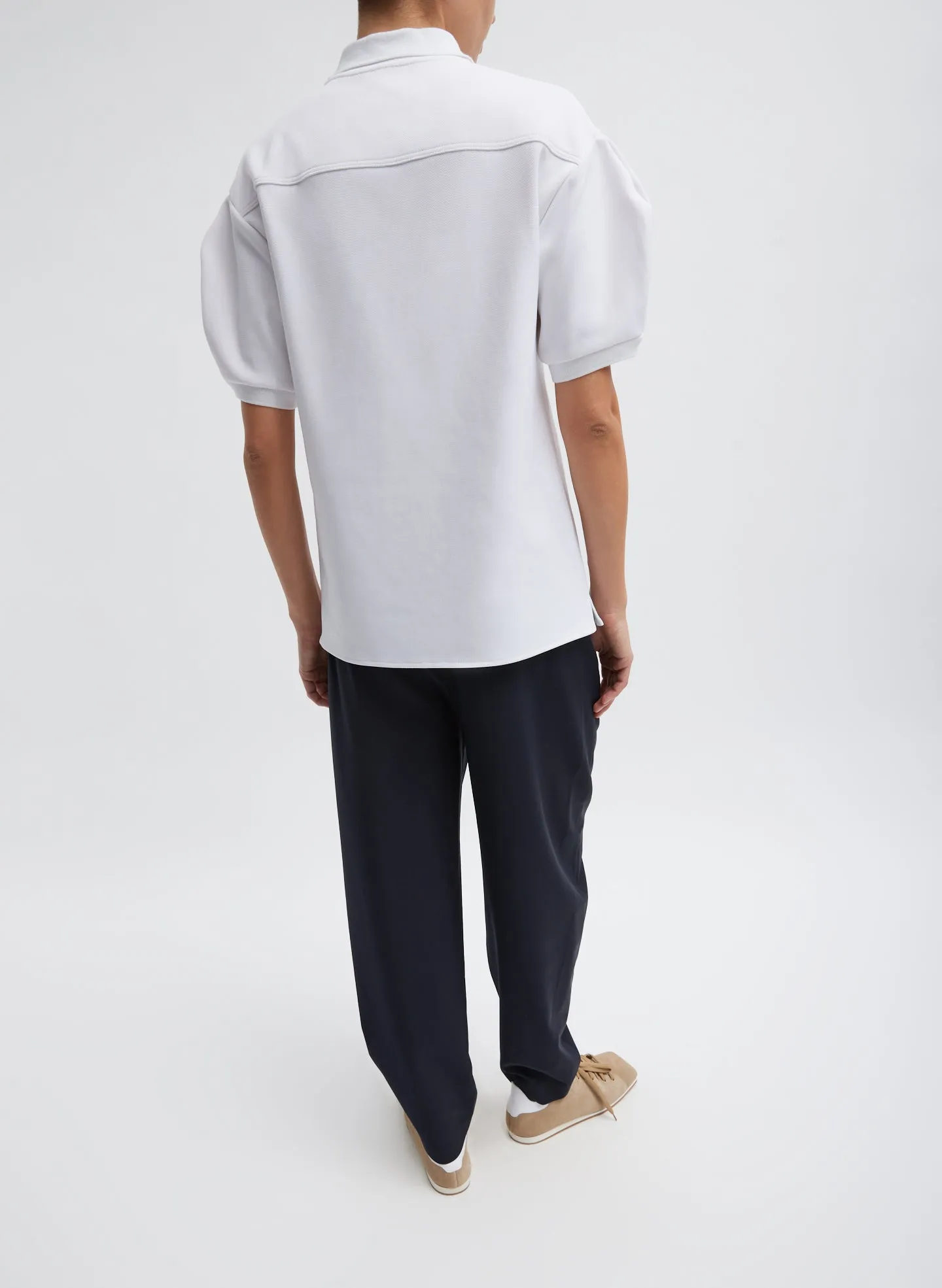 Luxe Pique Polo Shirt sold by Tibi product image thumbnail 5