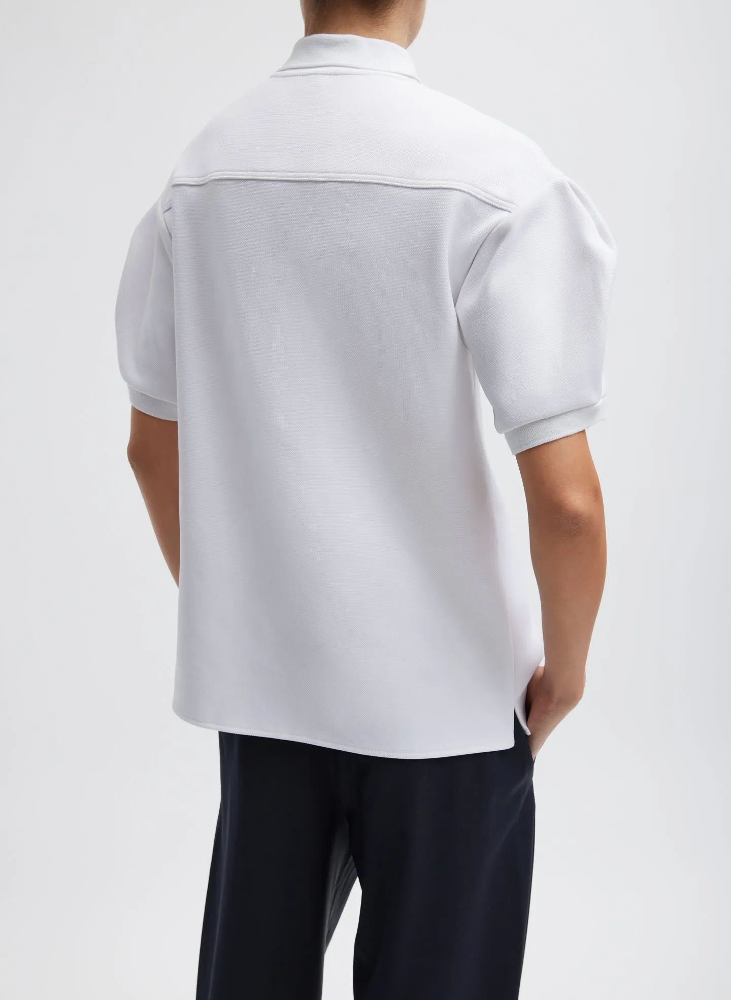 Luxe Pique Polo Shirt sold by Tibi product image thumbnail 3