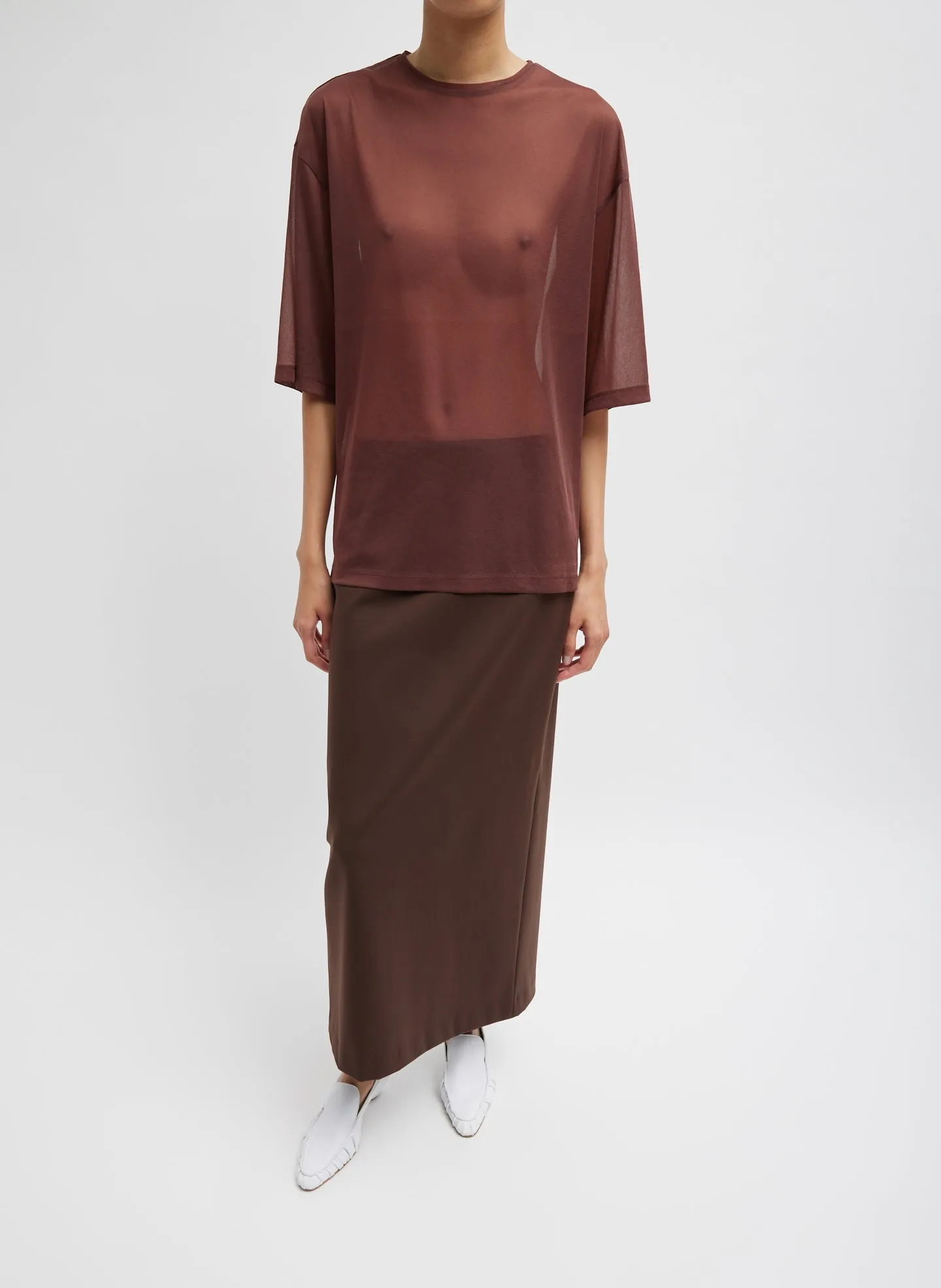 Sheer Gauze Easy T-Shirt sold by Tibi