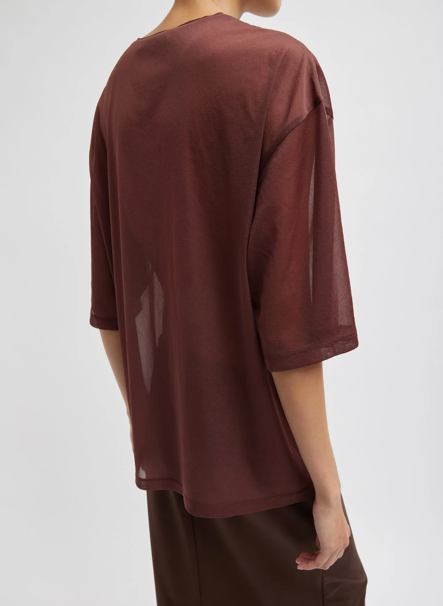 Sheer Gauze Easy T-Shirt sold by Tibi product image thumbnail 4