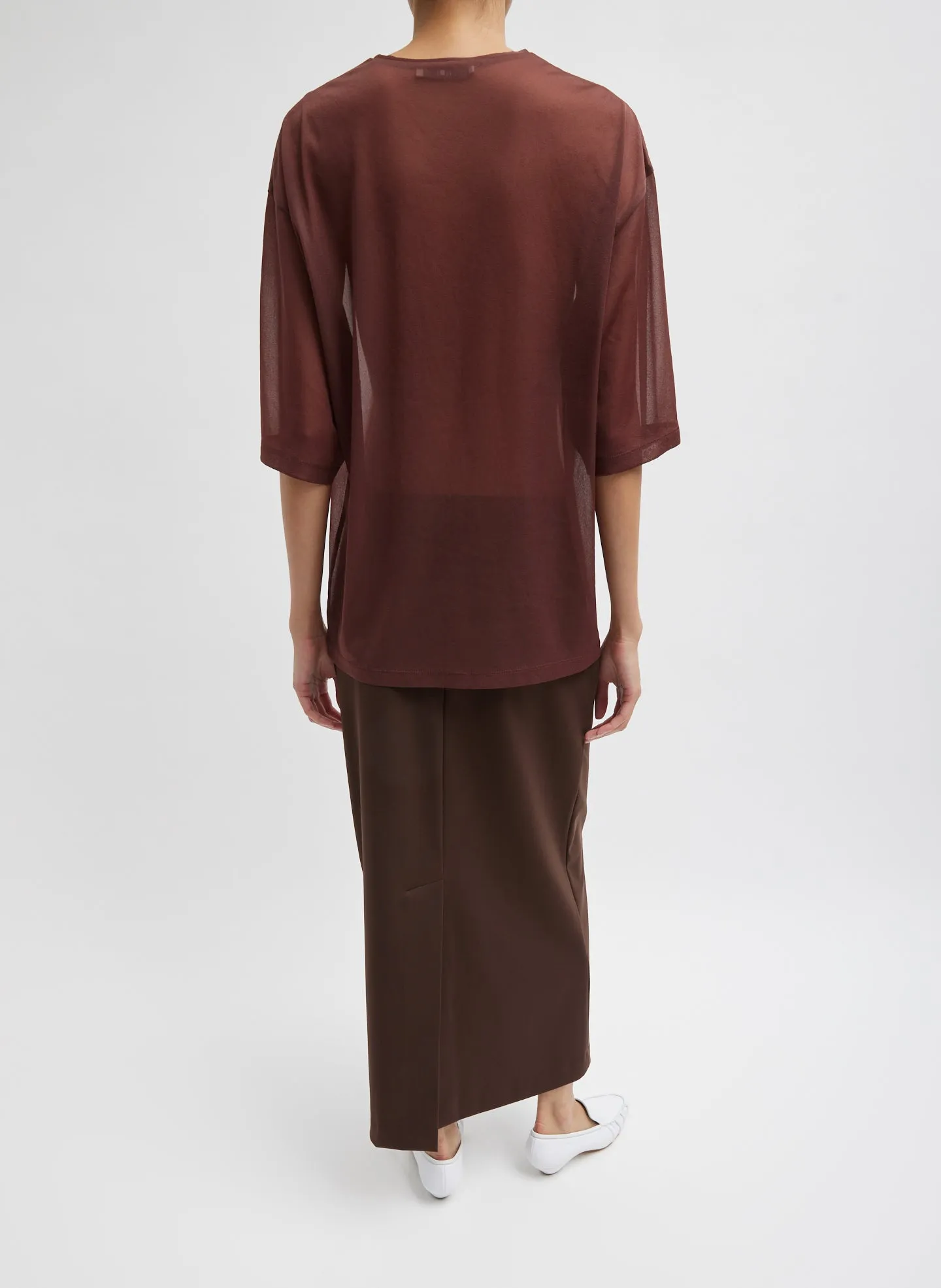 Sheer Gauze Easy T-Shirt sold by Tibi product image thumbnail 5