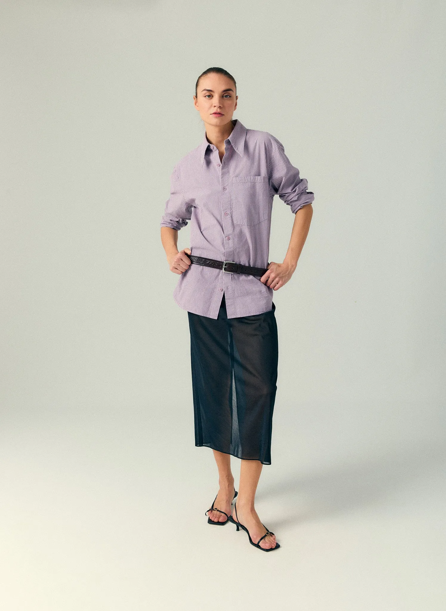 Sheer Gauze Maxi Pencil Skirt sold by Tibi product image thumbnail 2