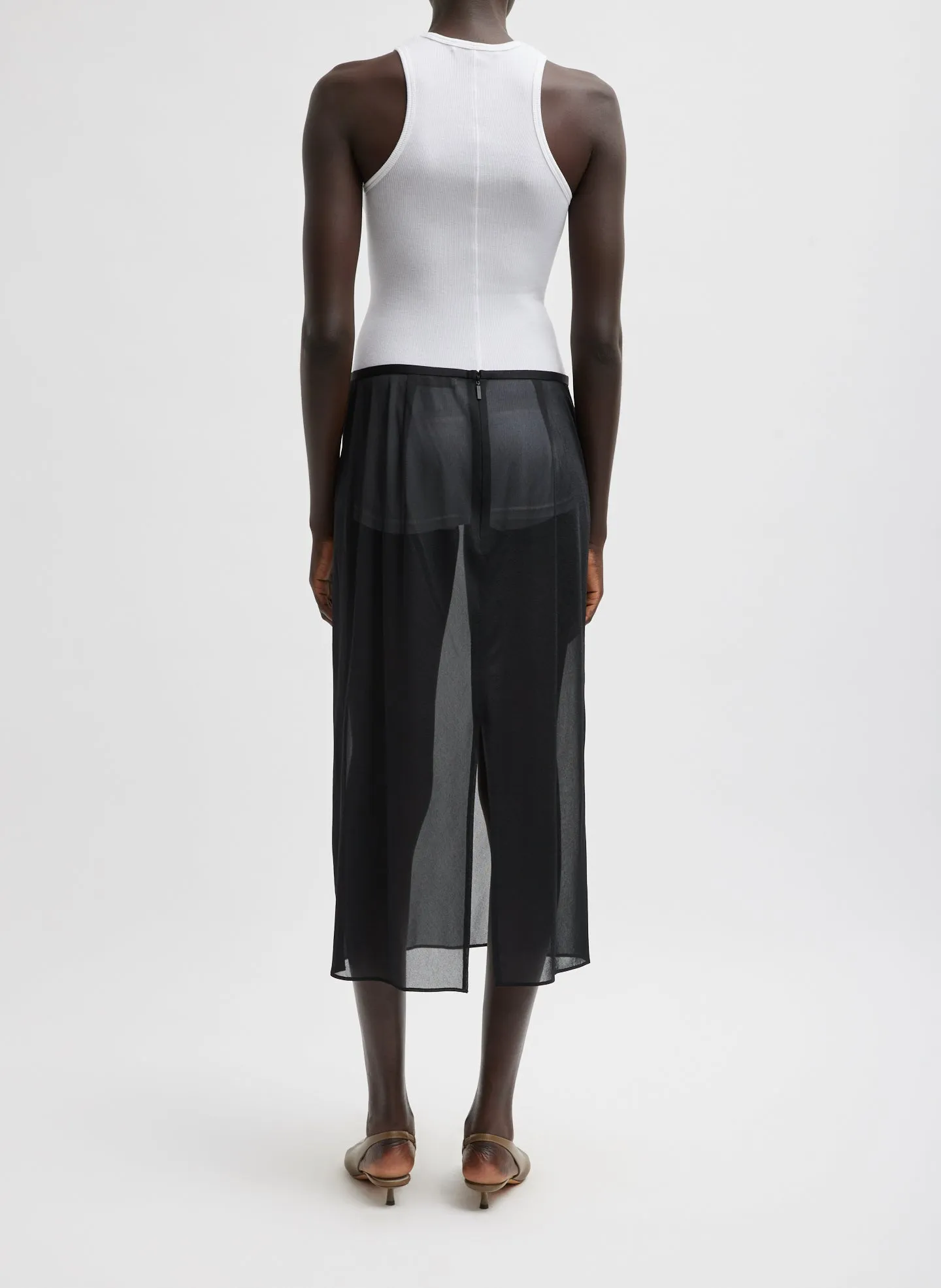 Sheer Gauze Maxi Pencil Skirt sold by Tibi product image thumbnail 5