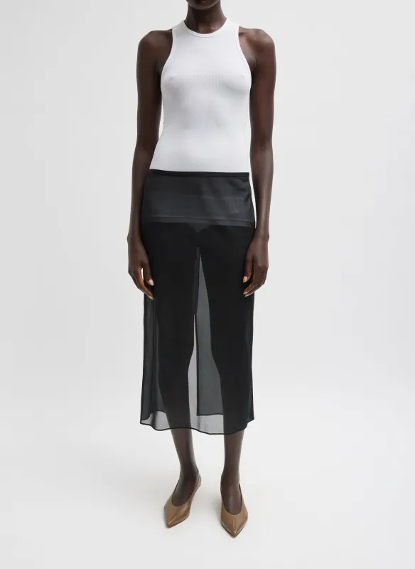 Sheer Gauze Maxi Pencil Skirt made by Tibi
