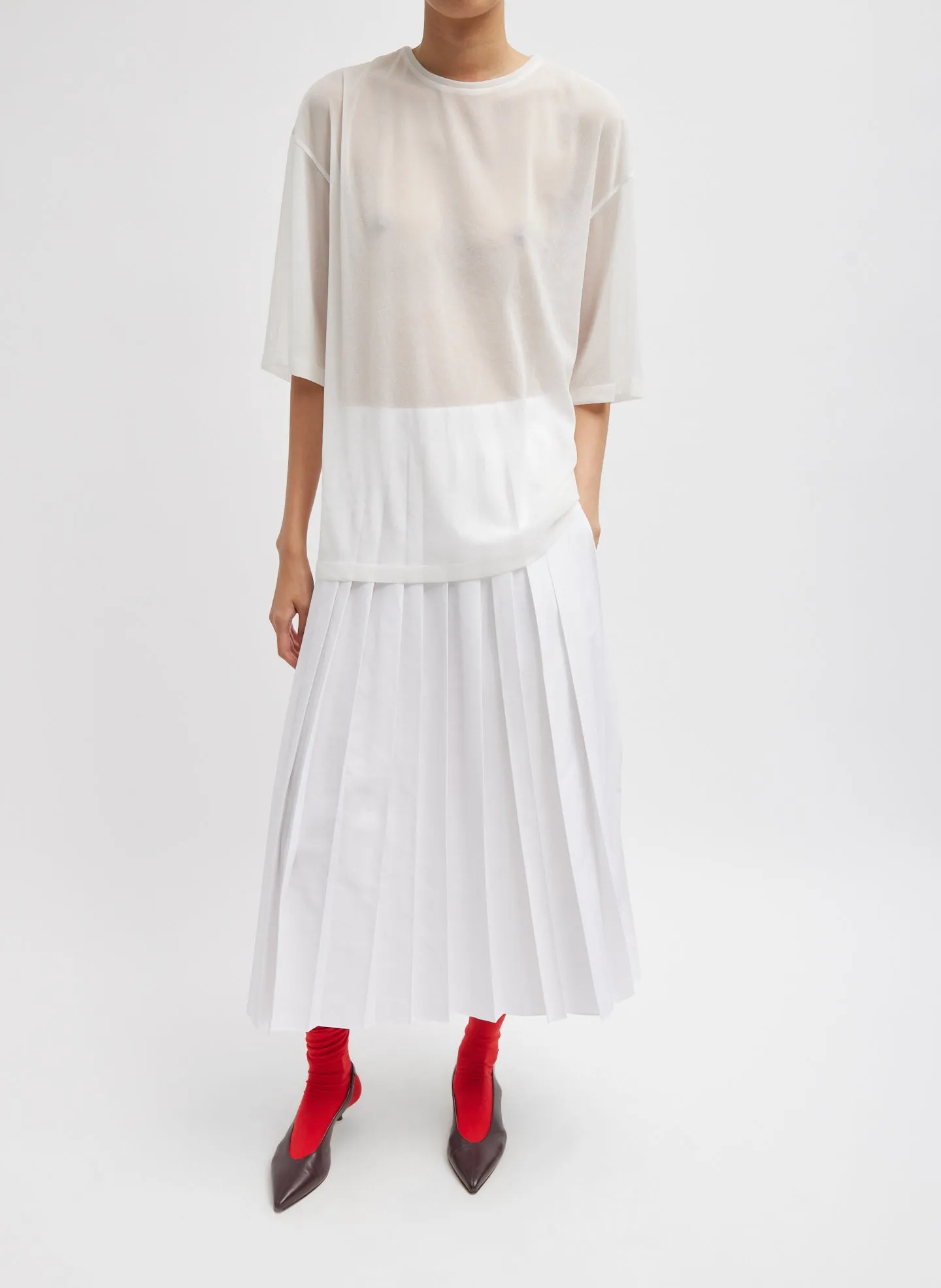 Sheer Gauze Easy T-Shirt sold by Tibi