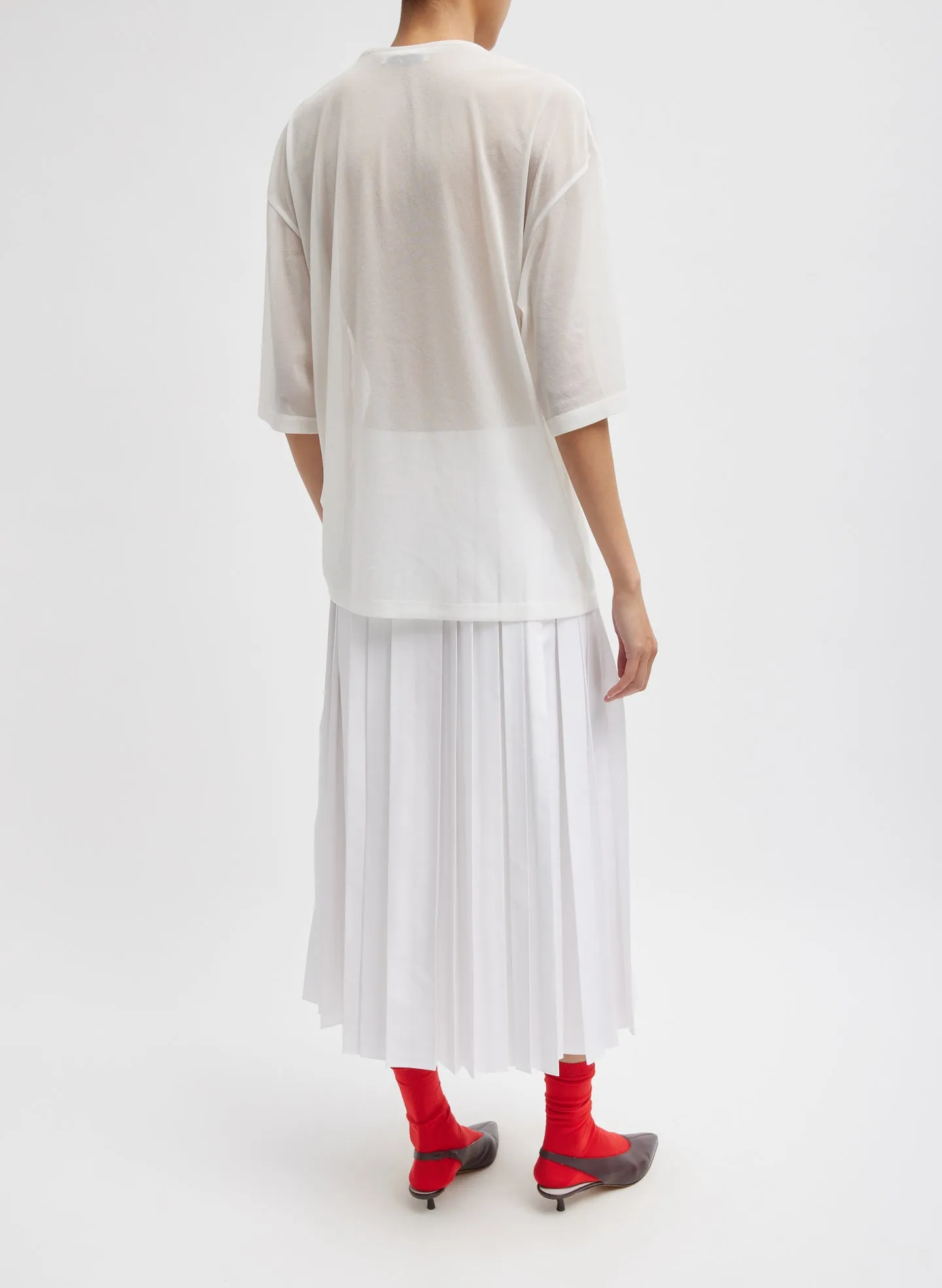 Sheer Gauze Easy T-Shirt sold by Tibi product image thumbnail 5