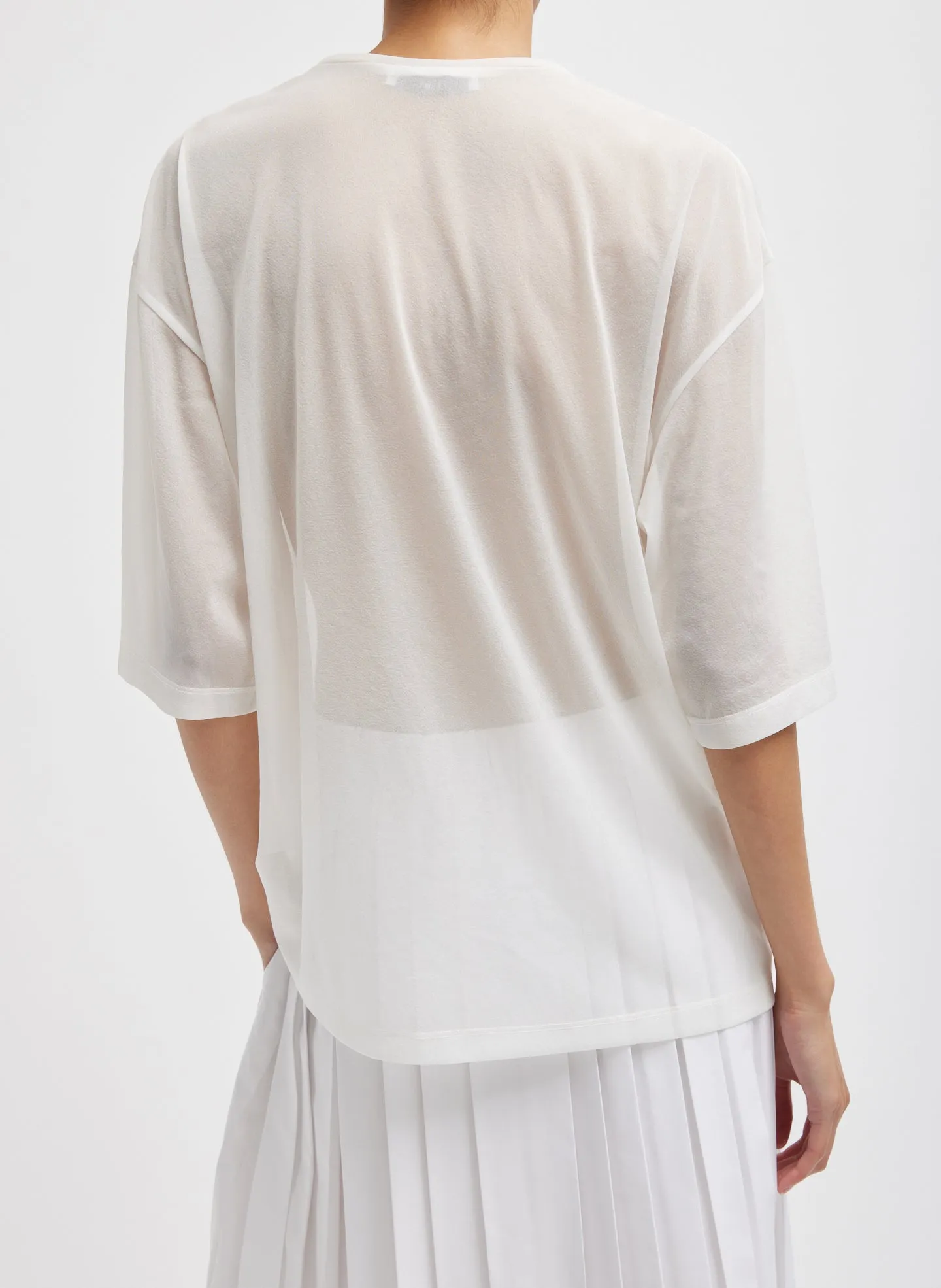 Sheer Gauze Easy T-Shirt sold by Tibi product image thumbnail 4