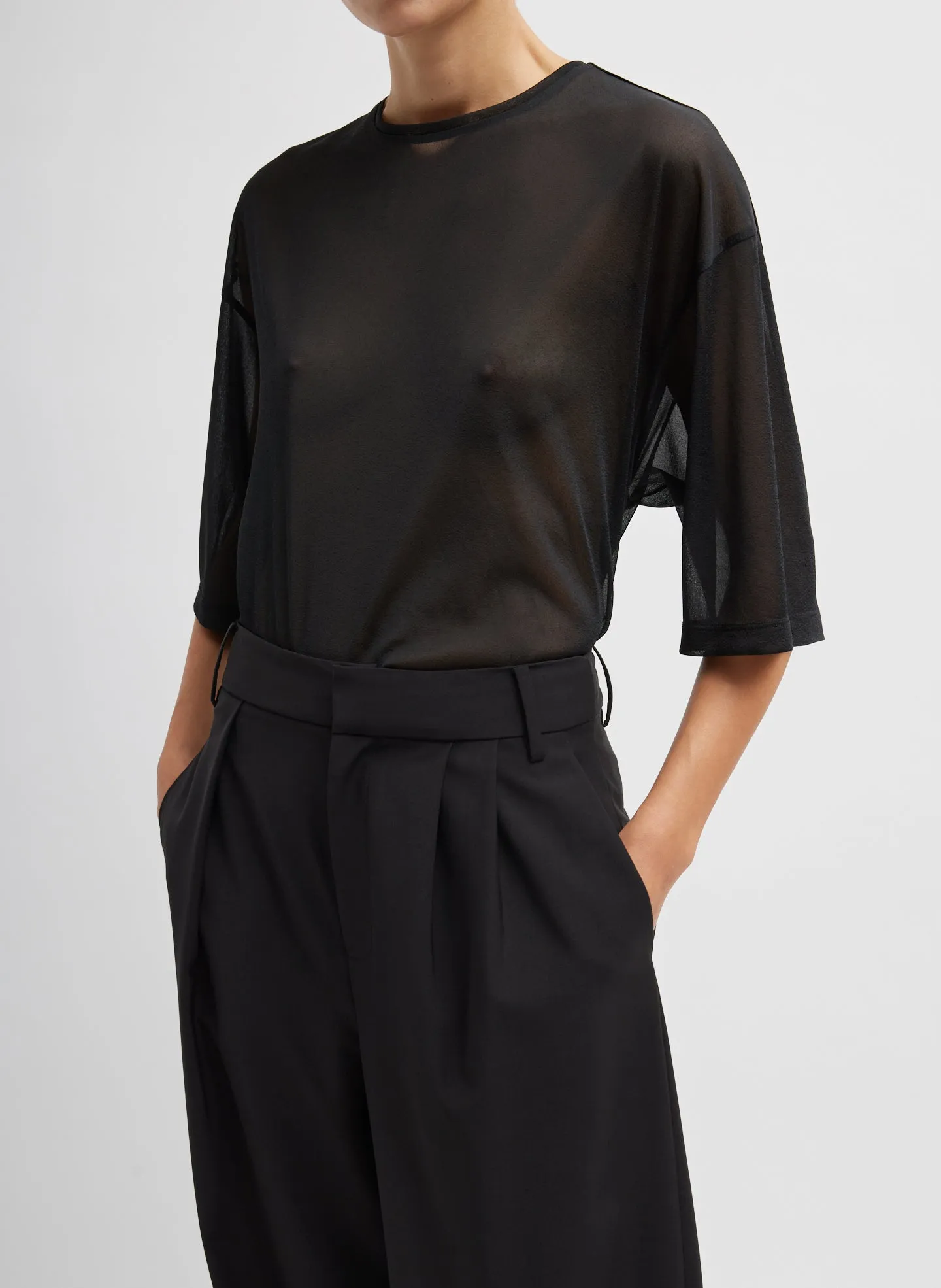 Sheer Gauze Easy T-Shirt sold by Tibi