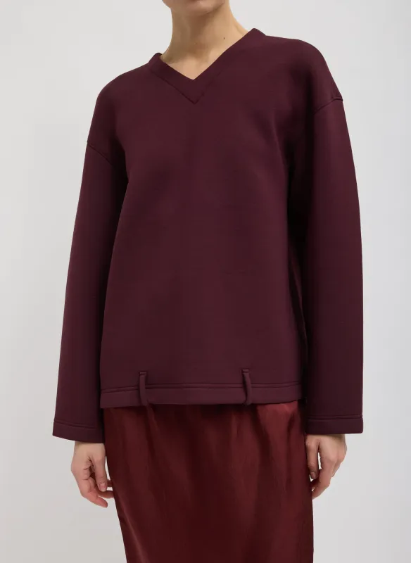 Bonded Viscose Easy V-Neck made by Tibi