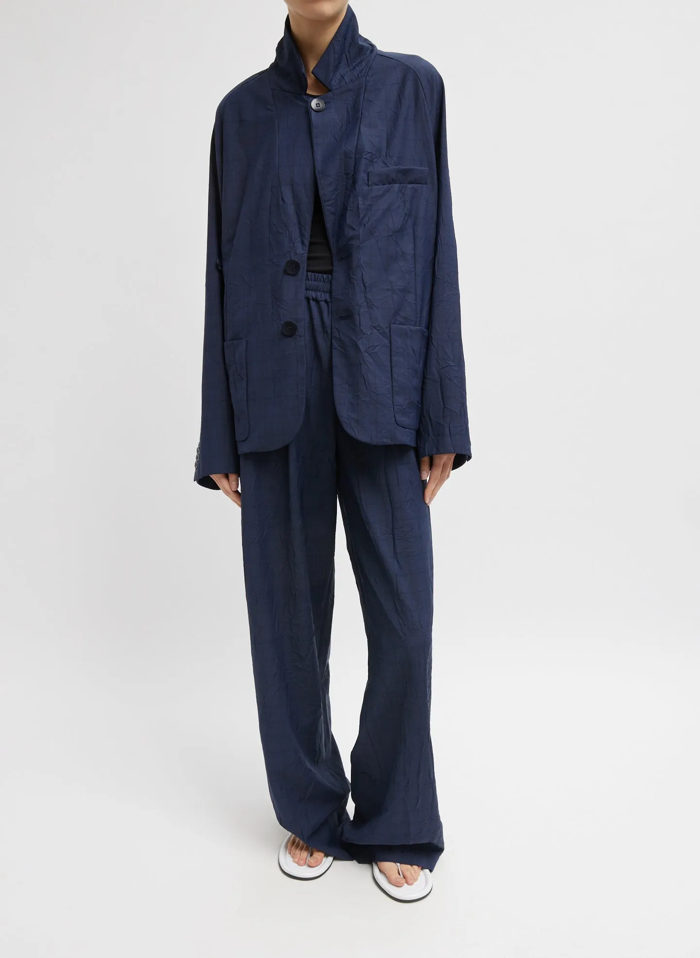 Harold Suiting Wide Leg Pull On Pant sold by Tibi product image thumbnail 4