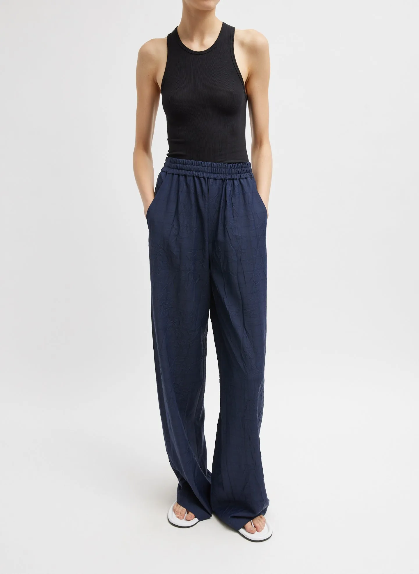 Harold Suiting Wide Leg Pull On Pant sold by Tibi
