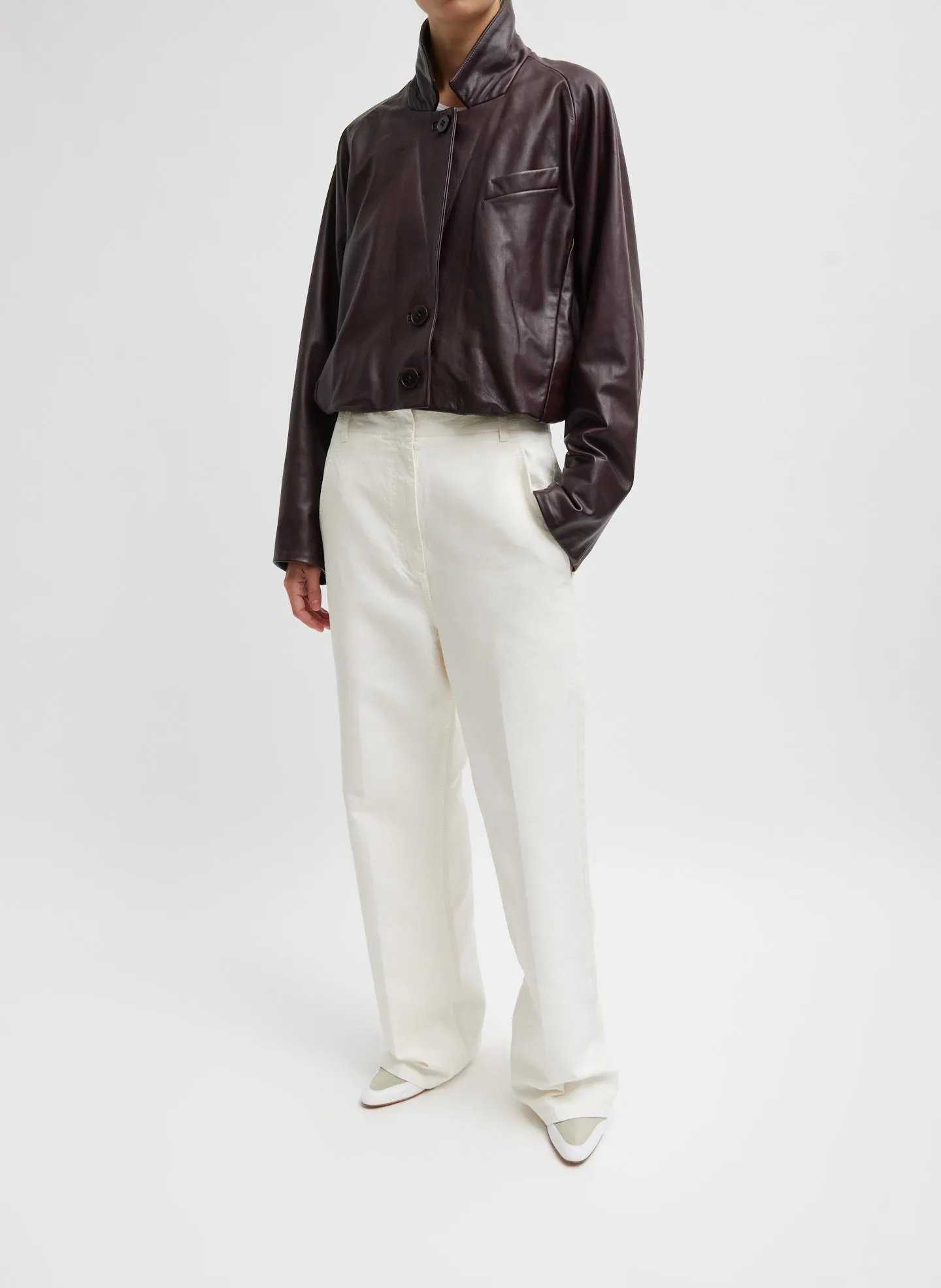 Leather Raglan Sleeve Blazer sold by Tibi product image thumbnail 4