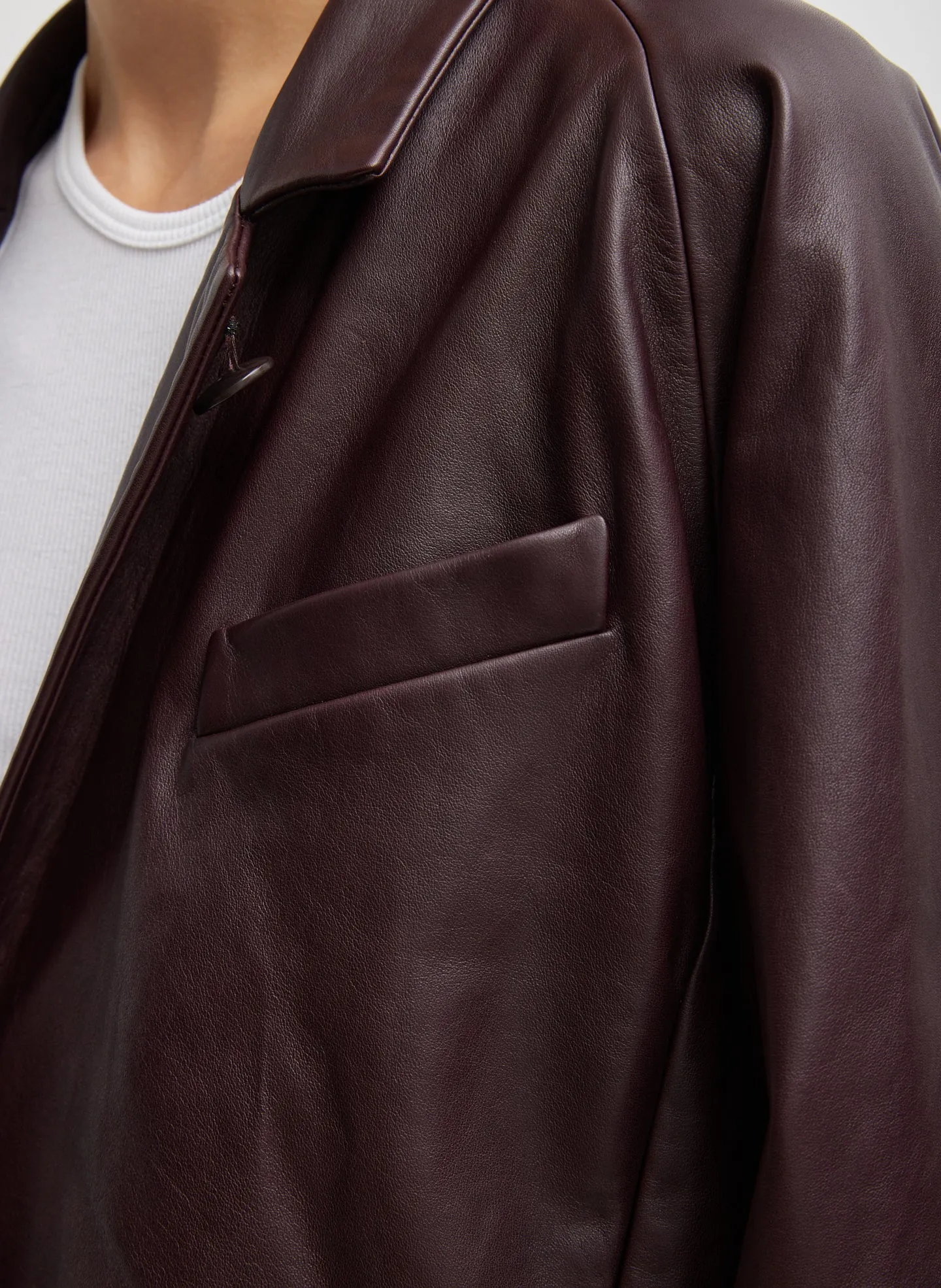 Leather Raglan Sleeve Blazer sold by Tibi product image thumbnail 2