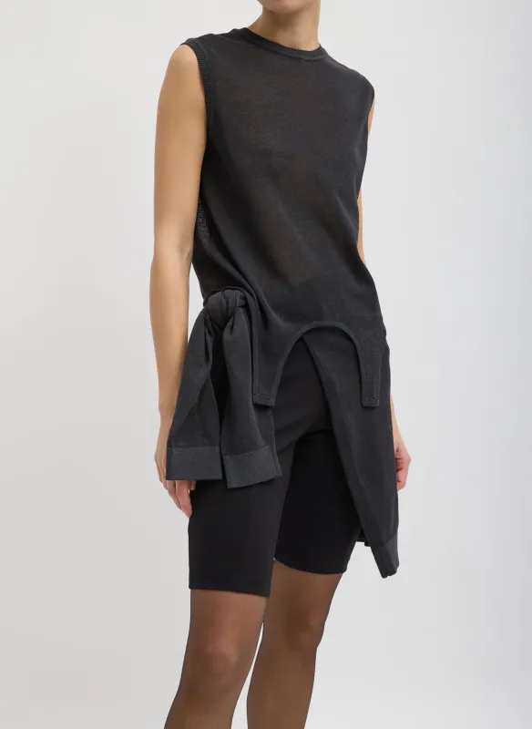 Crispy Sleeveless Sweater made by Tibi